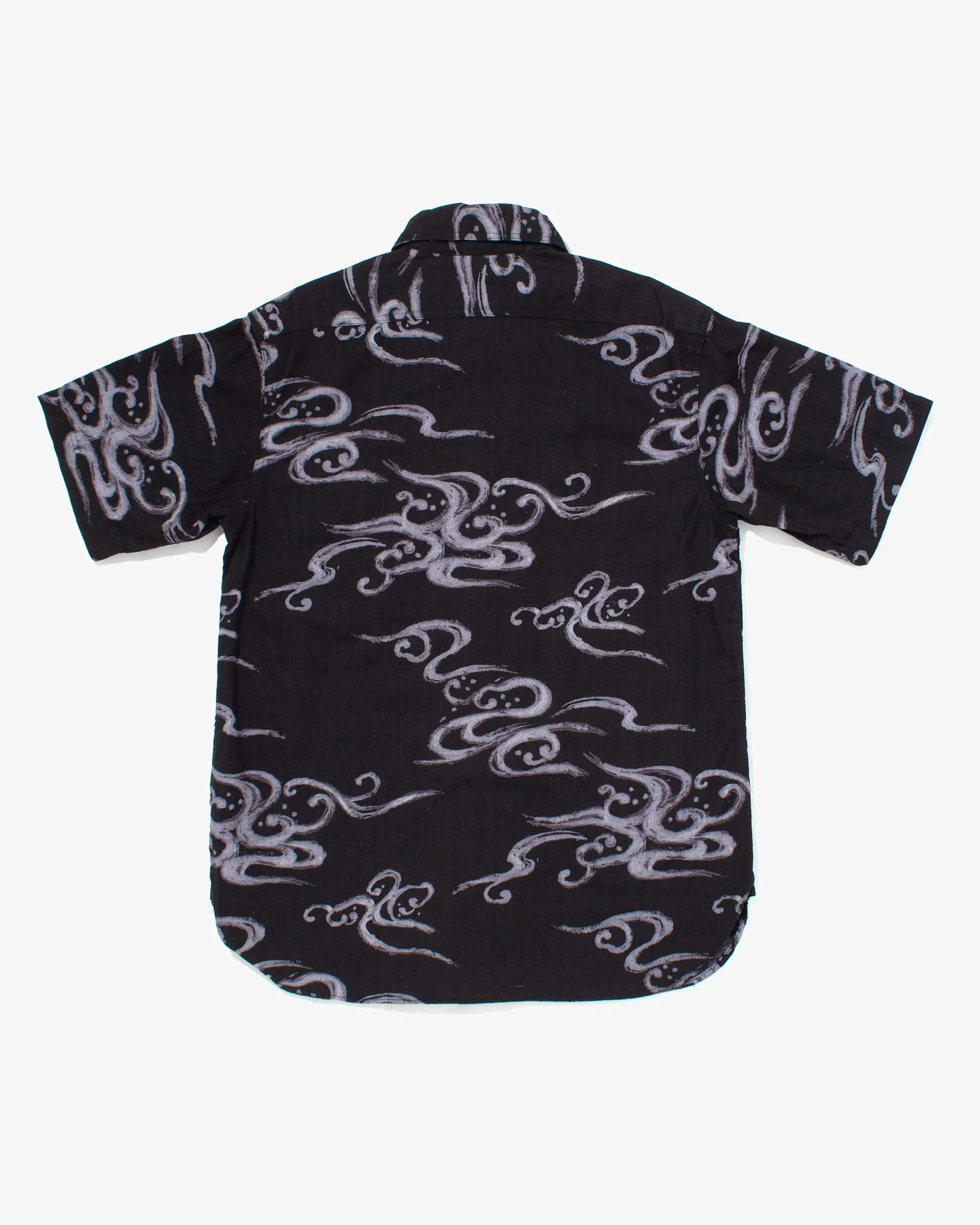 Japanese Repro Button Up Shirt, Eternal, Black with Abstract Details - M - Image 3