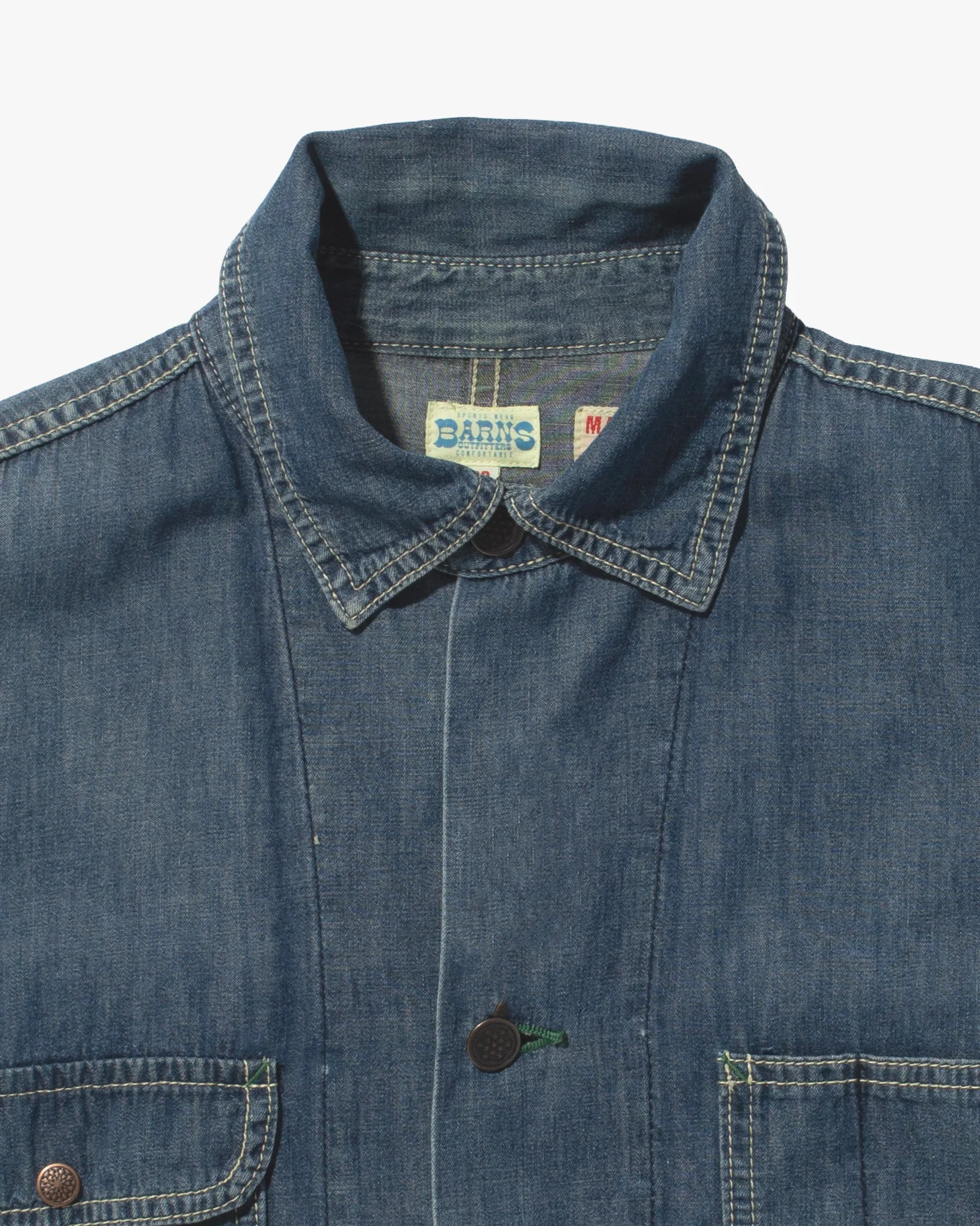 Japanese Repro Chore Coat, M, Barns, Lightweight Denim - Image 2