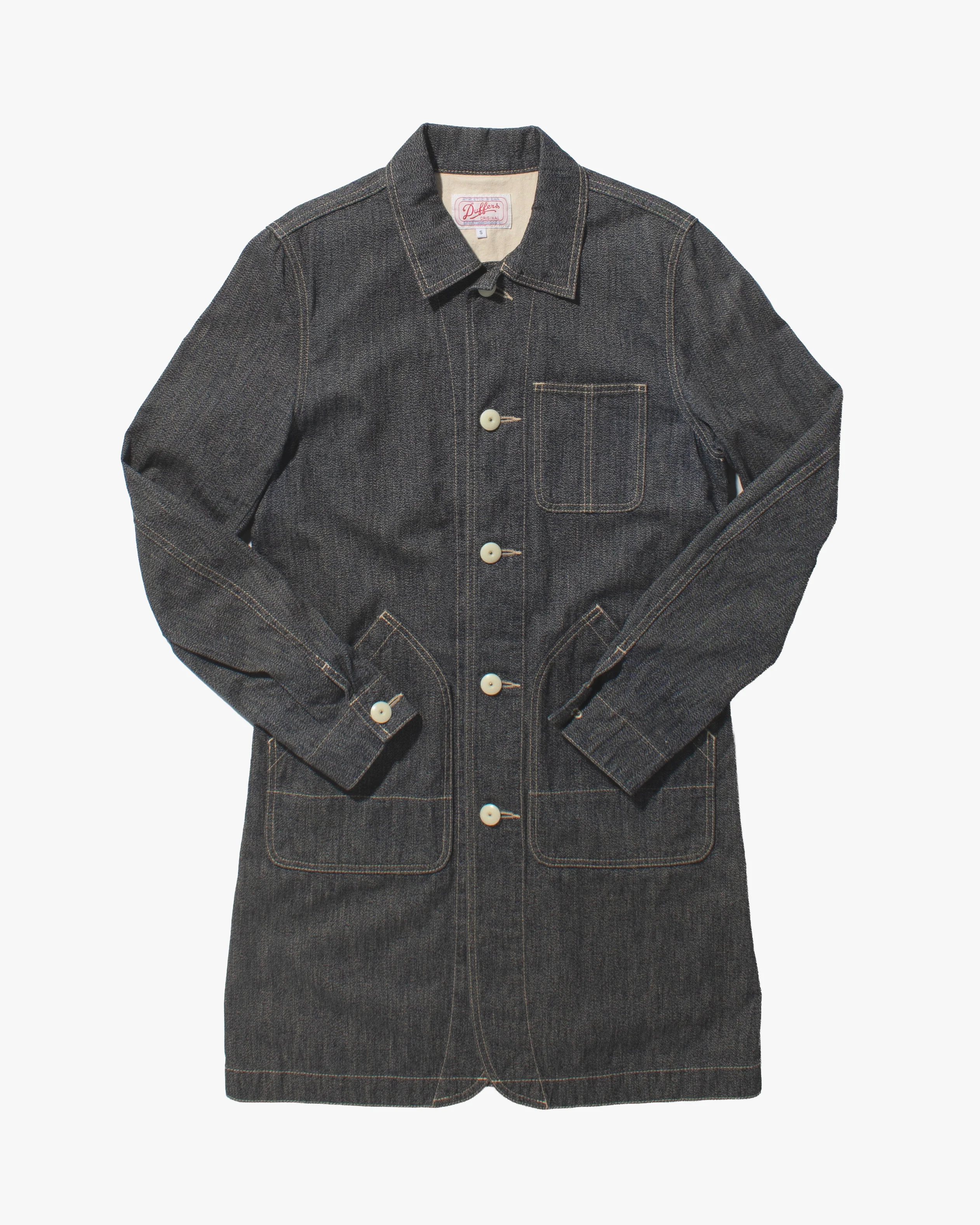 Japanese Repro Chore Coat, S, Duffers, Angled Pockets