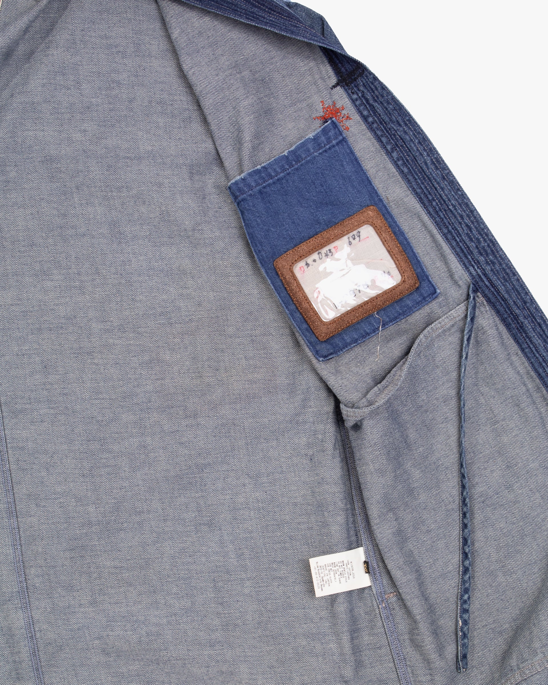 Japanese Repro Denim Robe, M, Kapital, Medium Wash with Multicolor Stitched Details - Image 3