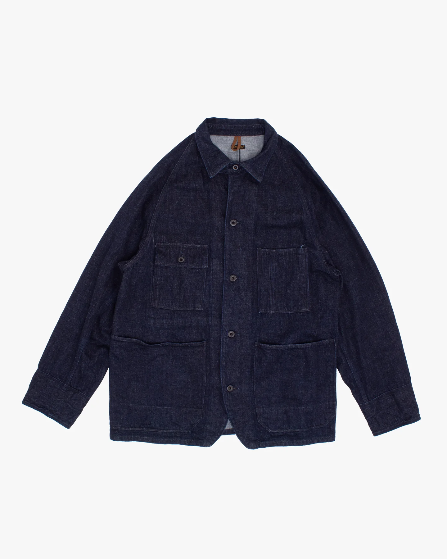 Japanese Repro Denim Chore Coat, XL, Kapital, Dark Wash with Metal Buttons - Image 6