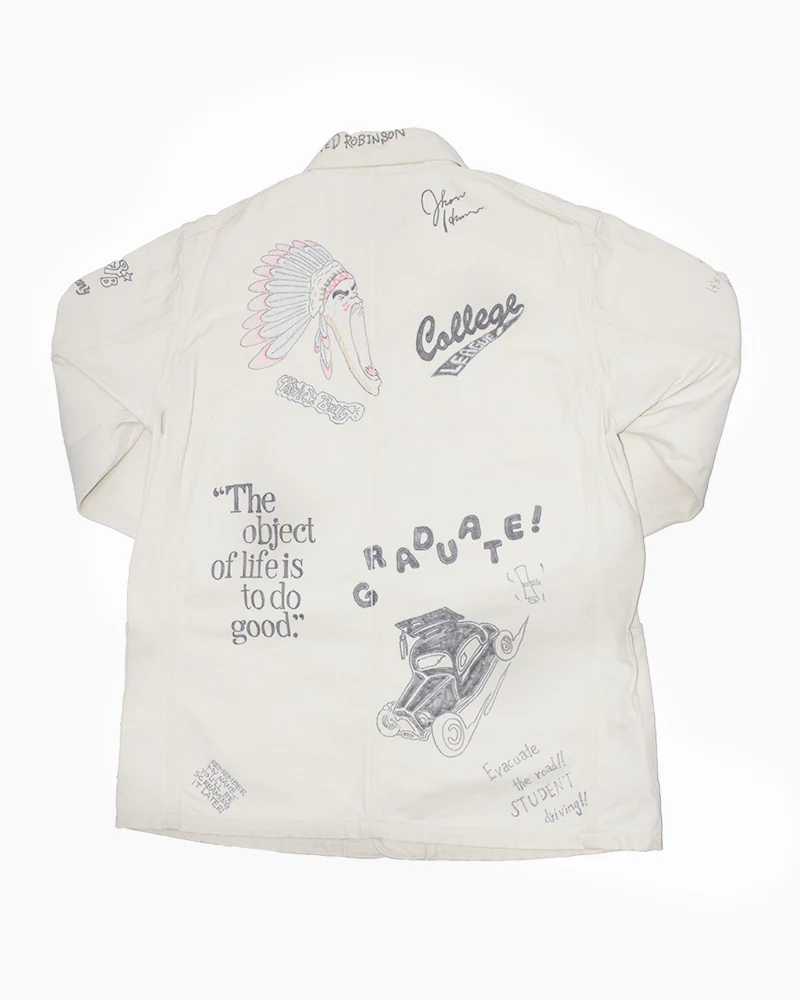 Japanese Repro Denim College Jacket, Sugar Cane Brand - L - Image 2
