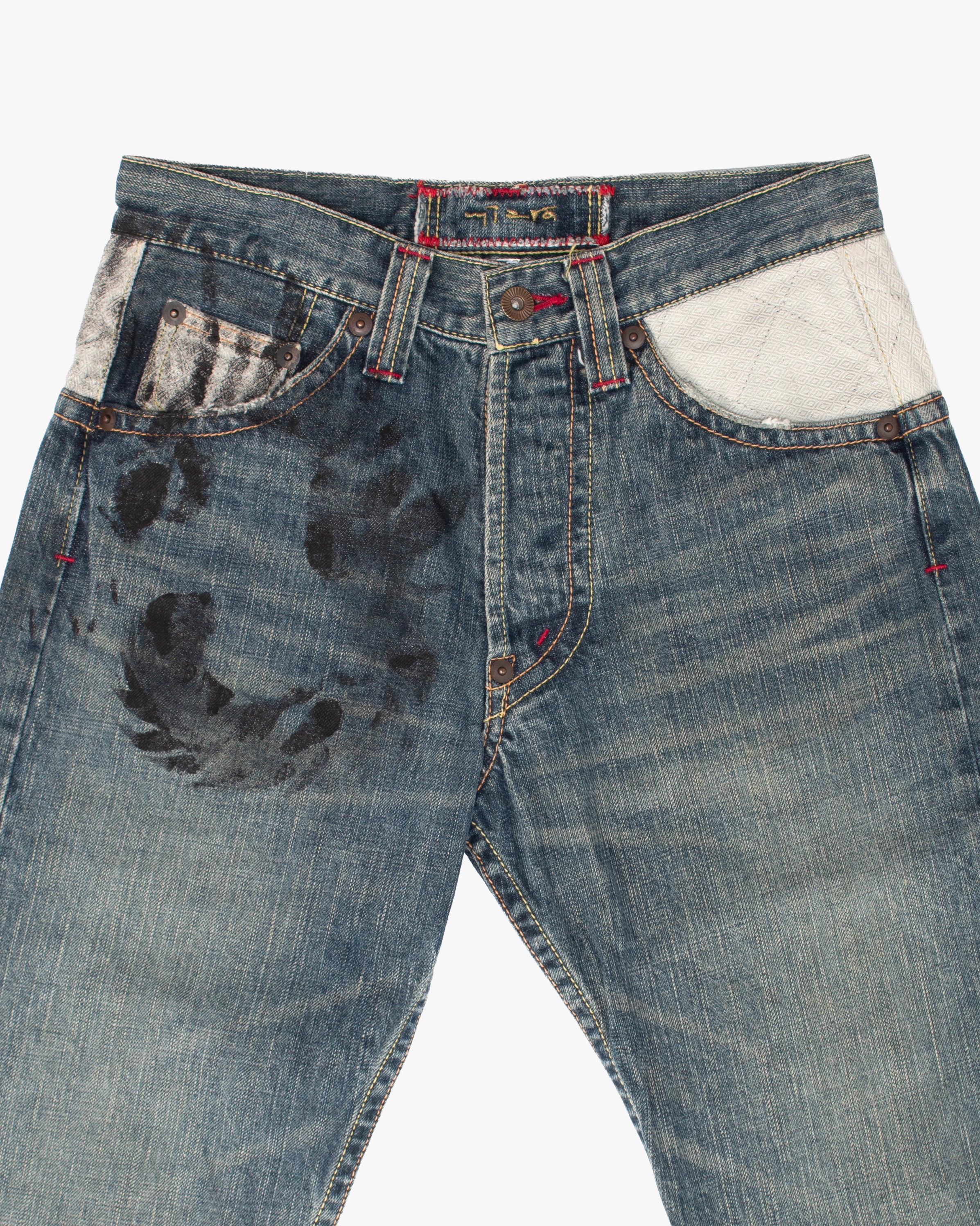 Japanese Repro Denim Jeans, 30, Miara, Painted Jaguar - Image 2