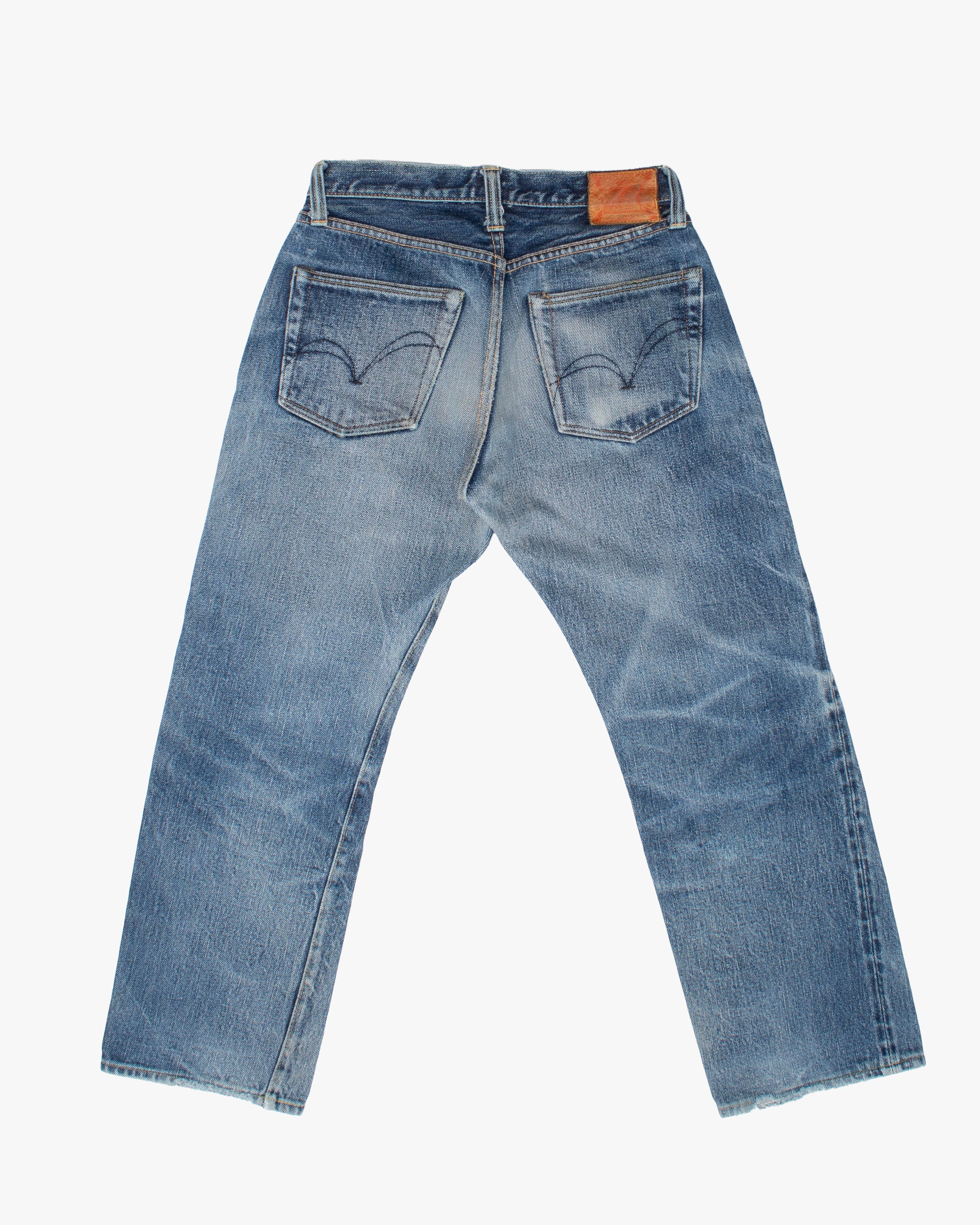 Japanese Repro Denim Jeans, 31, Samurai, Diagonal Tear - Image 3
