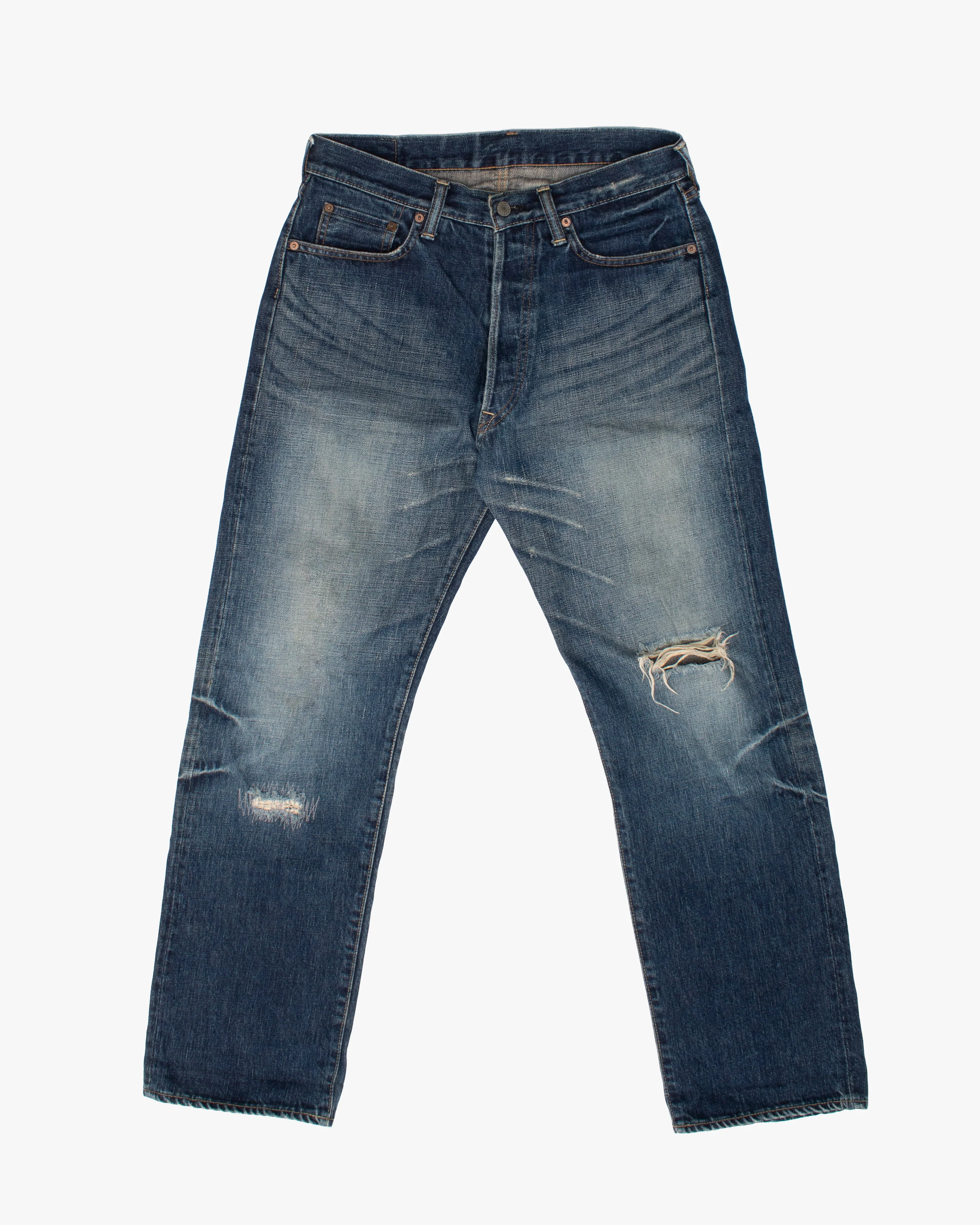 Japanese Repro Denim Jeans, 31, Studio D'Artisan, Torn Knee