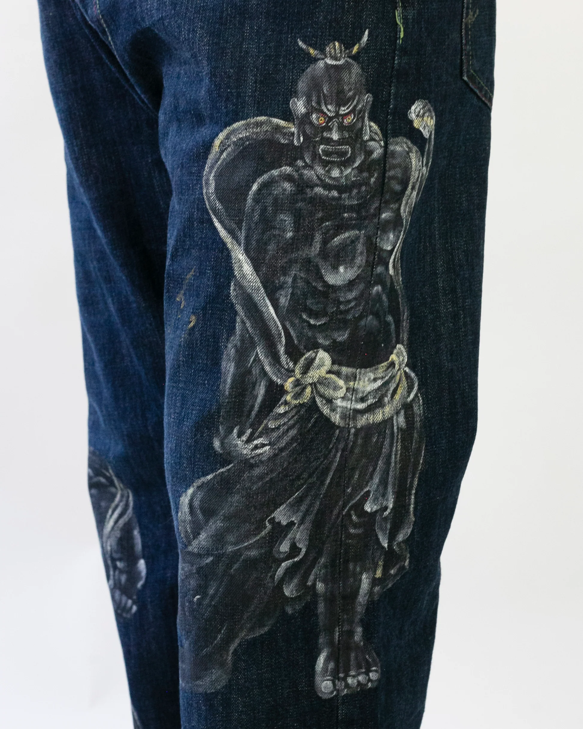 Japanese Repro Denim Jeans, Zen Denim, Painted Warriors - 36" - Image 2