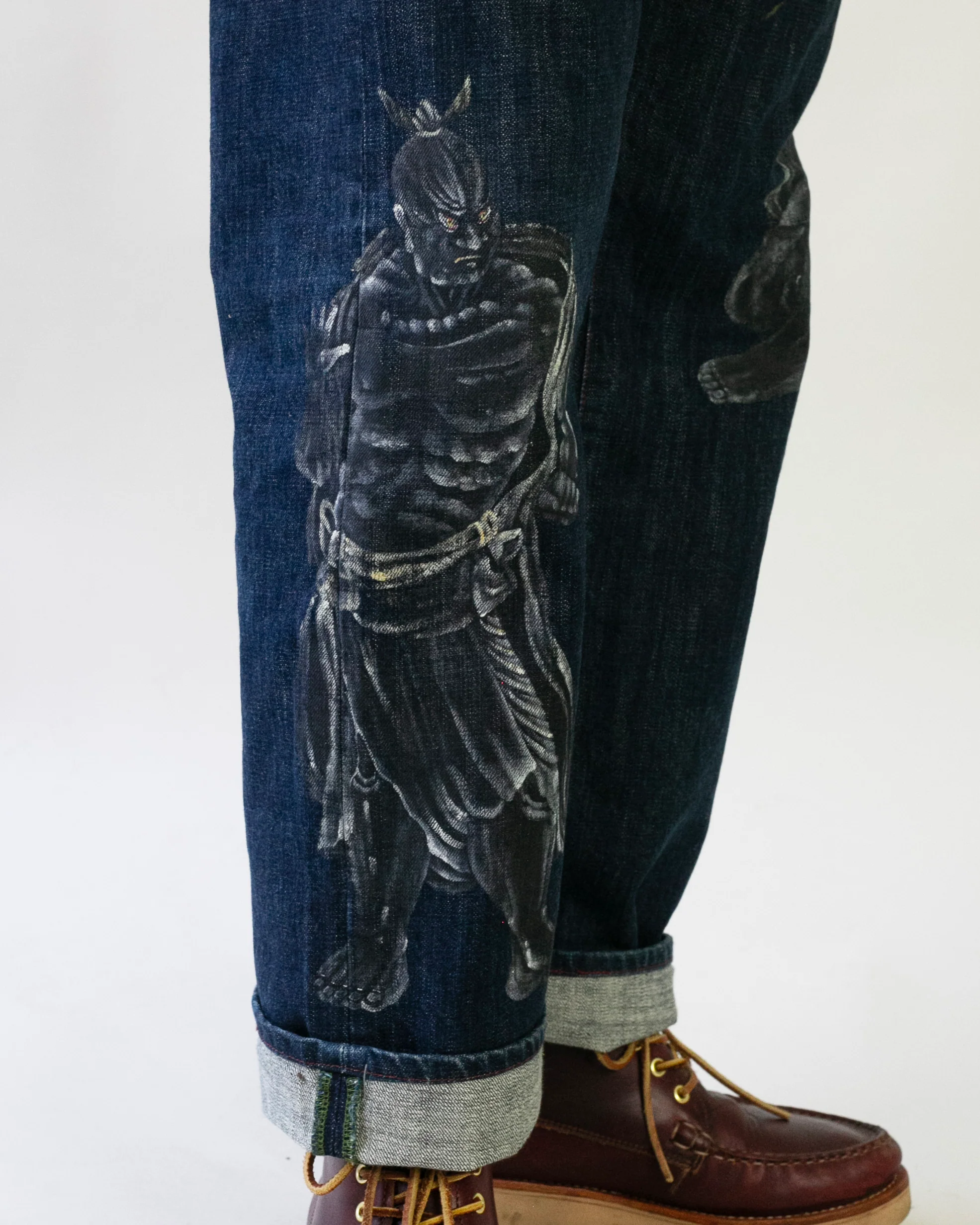 Japanese Repro Denim Jeans, Zen Denim, Painted Warriors - 36" - Image 3