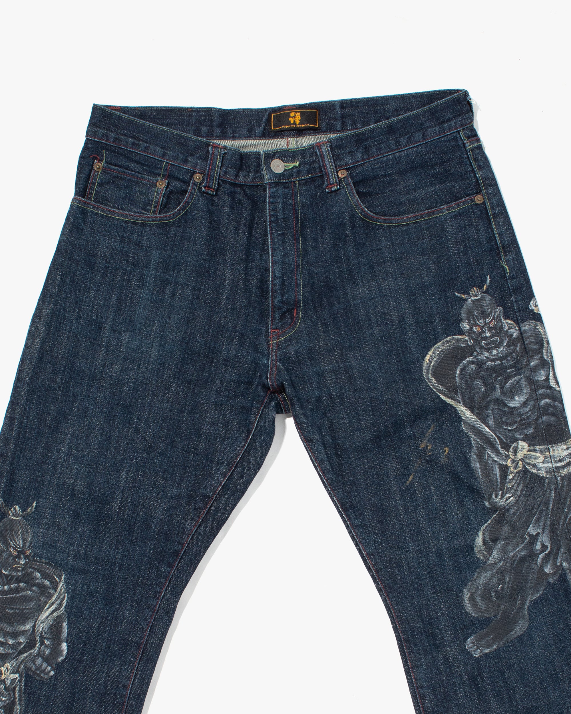 Japanese Repro Denim Jeans, Zen Denim, Painted Warriors - 36" - Image 8