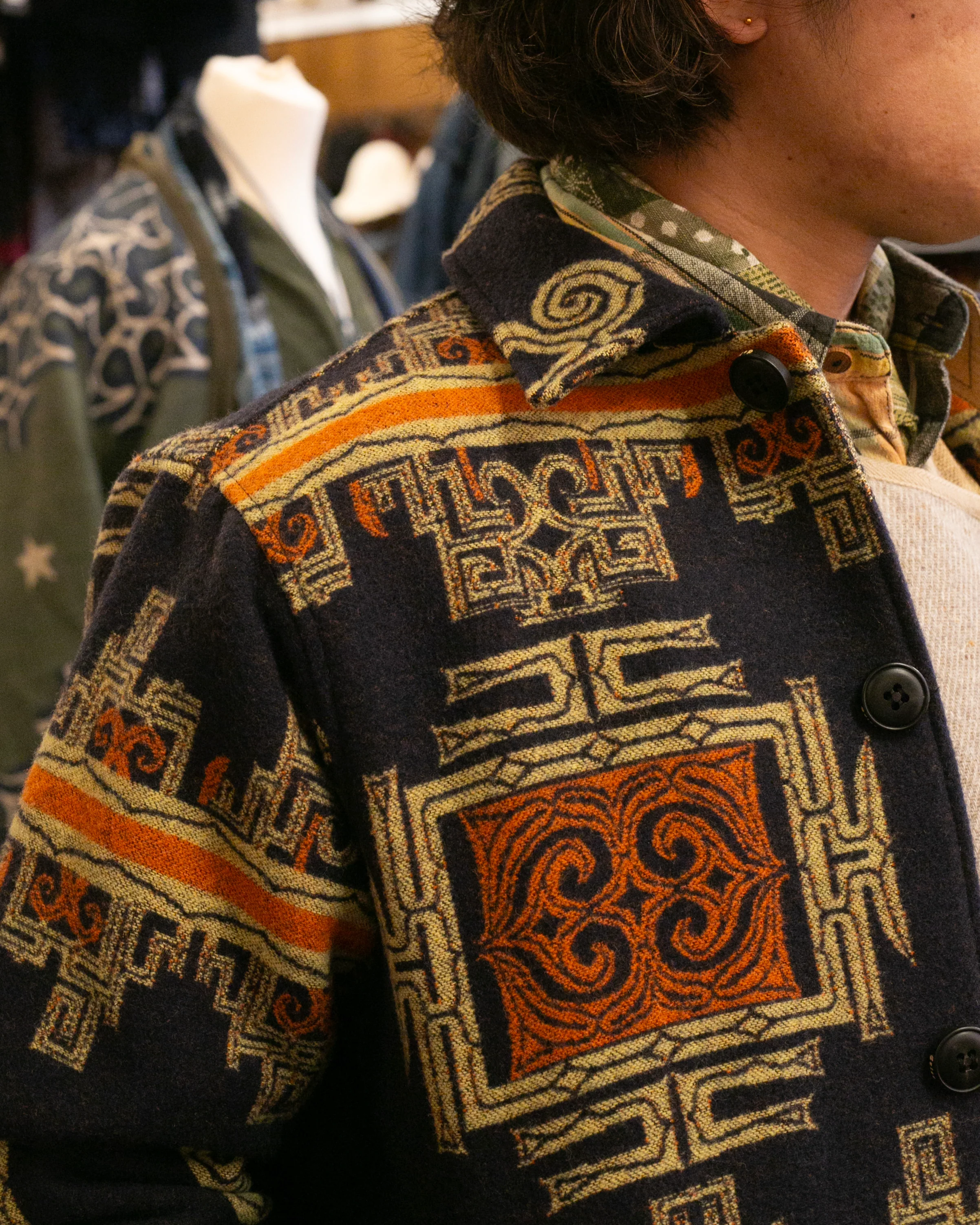 Japanese Repro Jacket, M, Calee Native, Blue - Image 3