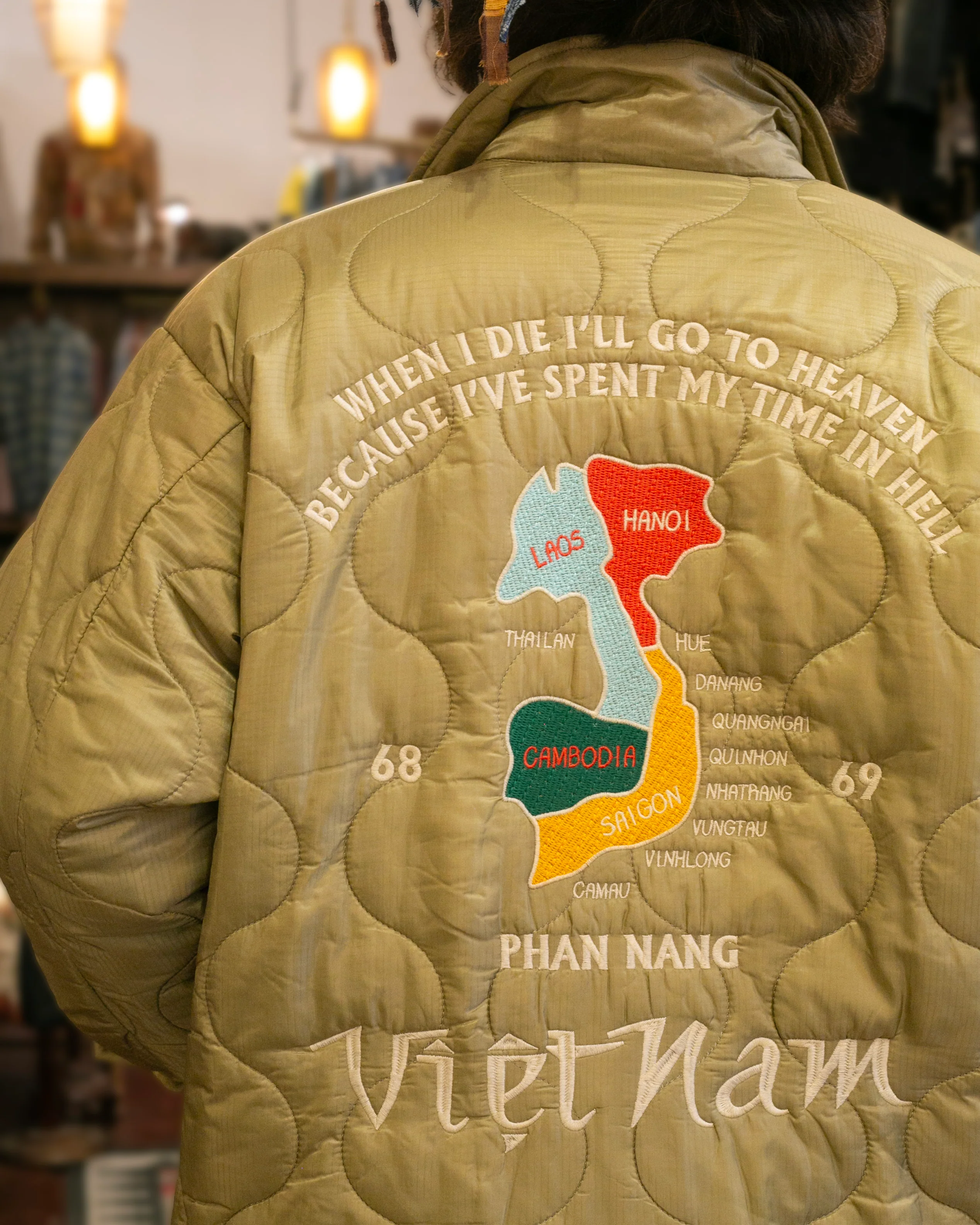 Japanese Repro Jacket, XXL, Houston & Inc., Light Green with Tiger - Image 5