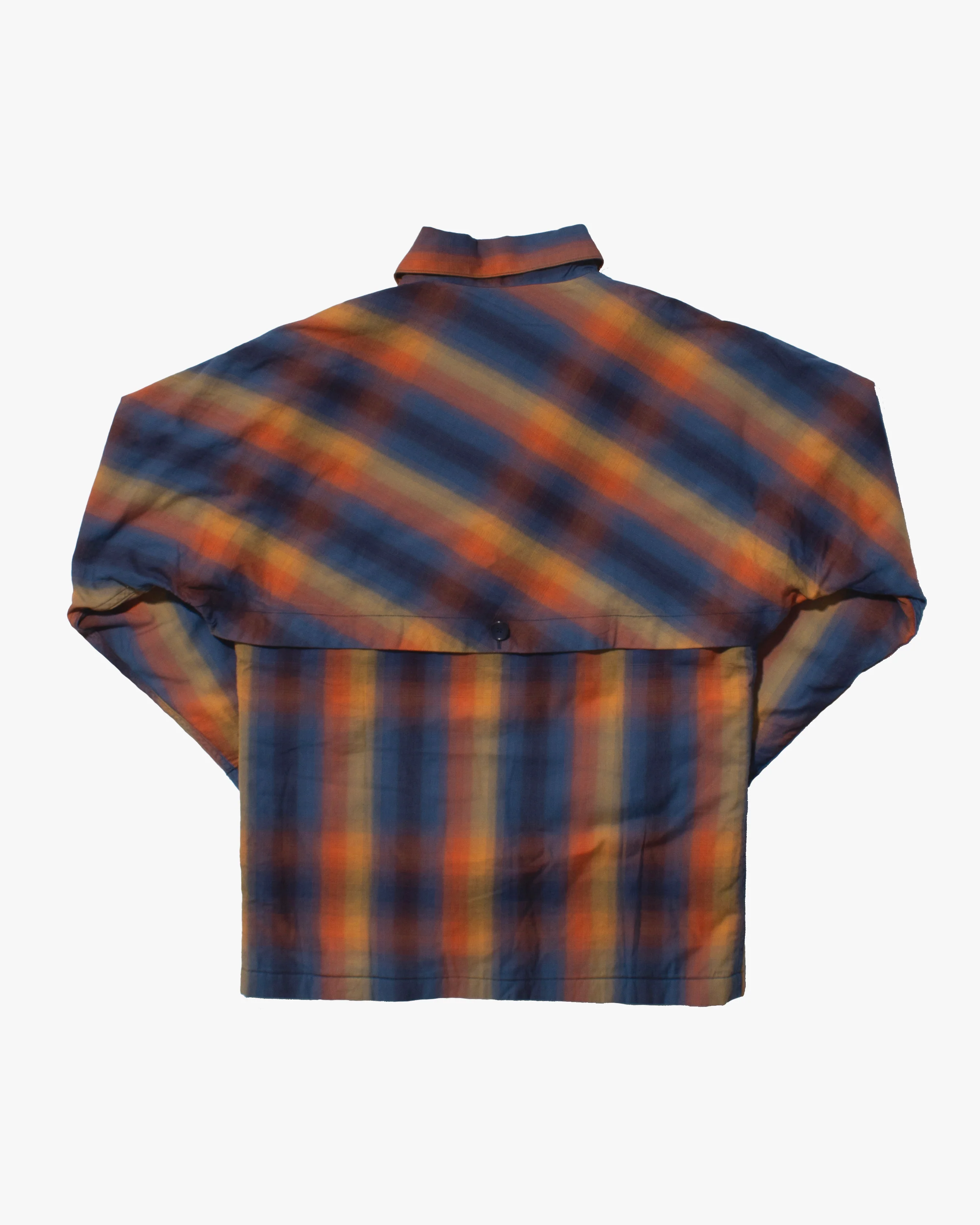Japanese Repro Knit Jacket, L, H.R. Market, Blue and Orange Diagonal Plaid - Image 5