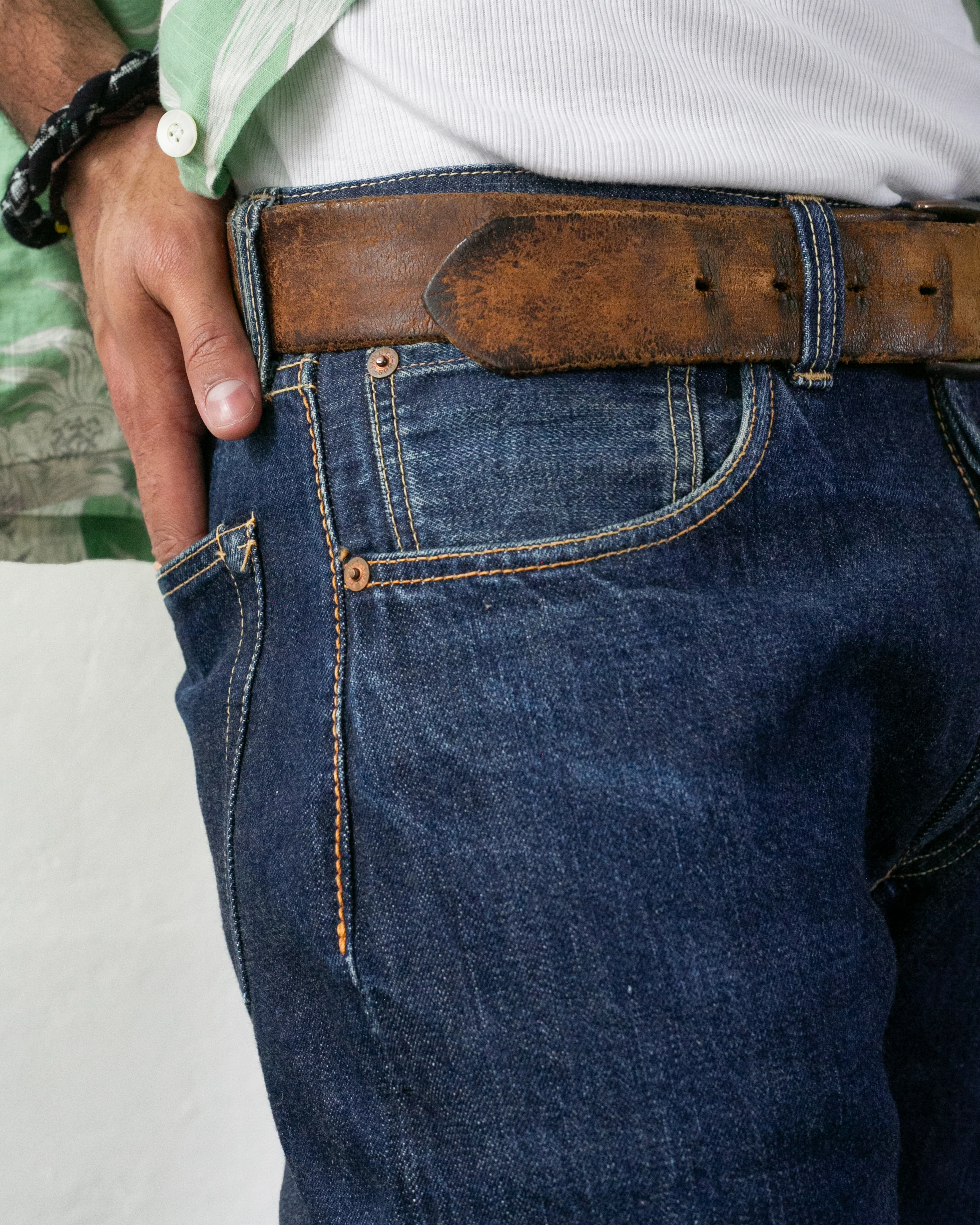 Japanese Repro Selvedge Denim Jeans, Joe McCoy Brand - 33" x 36" - Image 2