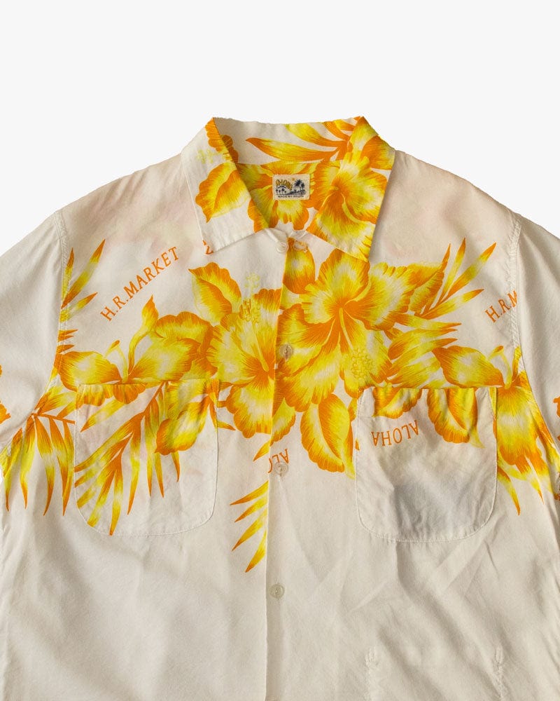 Japanese Repro Shirt, Aloha Short Sleeve, Seilin Brand, Orange Floral - S - Image 2