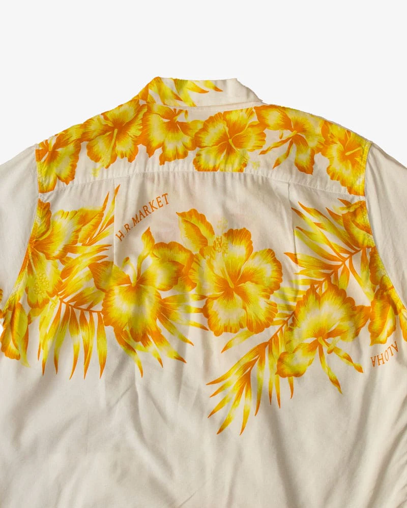 Japanese Repro Shirt, Aloha Short Sleeve, Seilin Brand, Orange Floral - S - Image 4