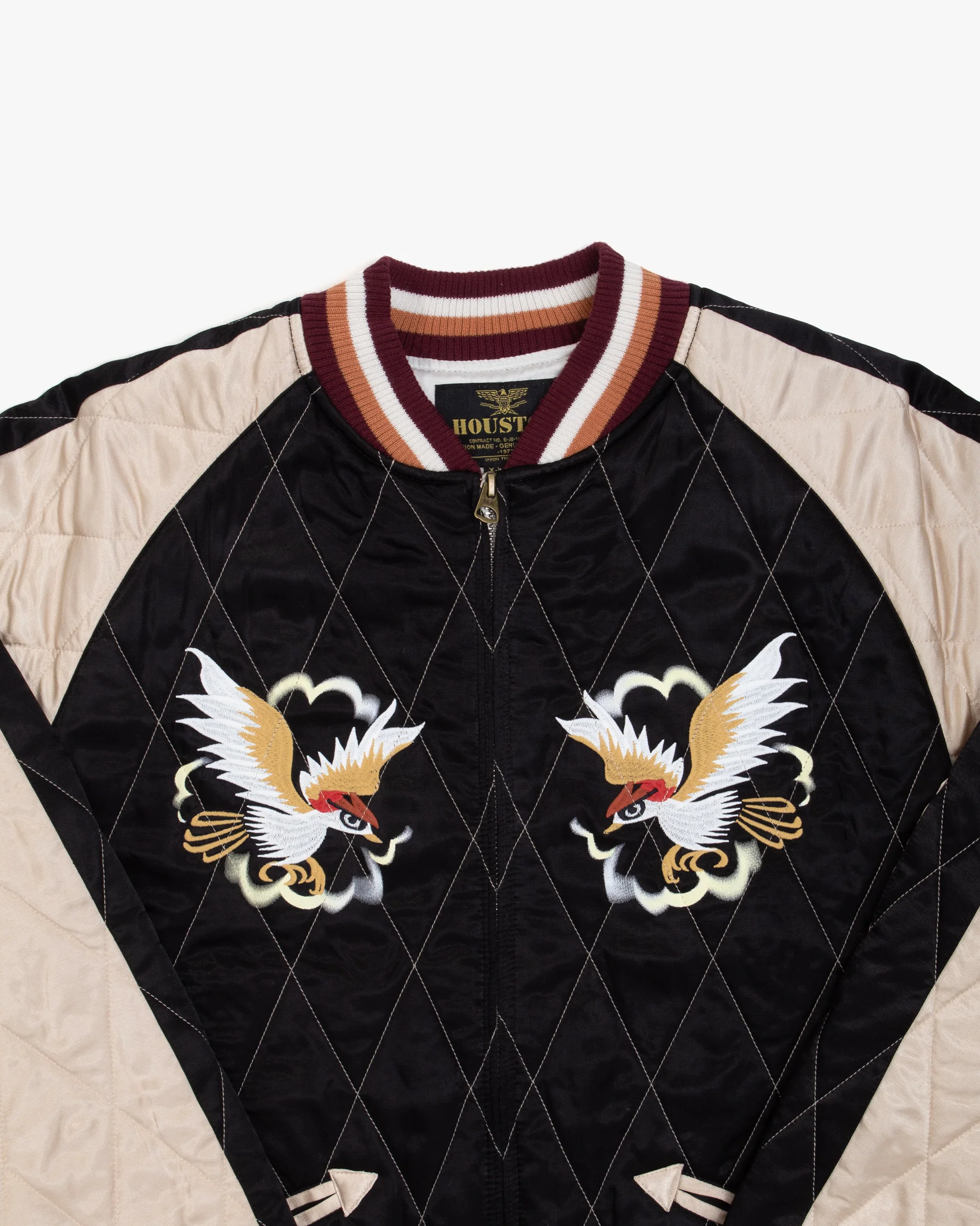 Japanese Repro Souvenir Jacket, L, Houston, Japan Prefecture Back Design - Image 2