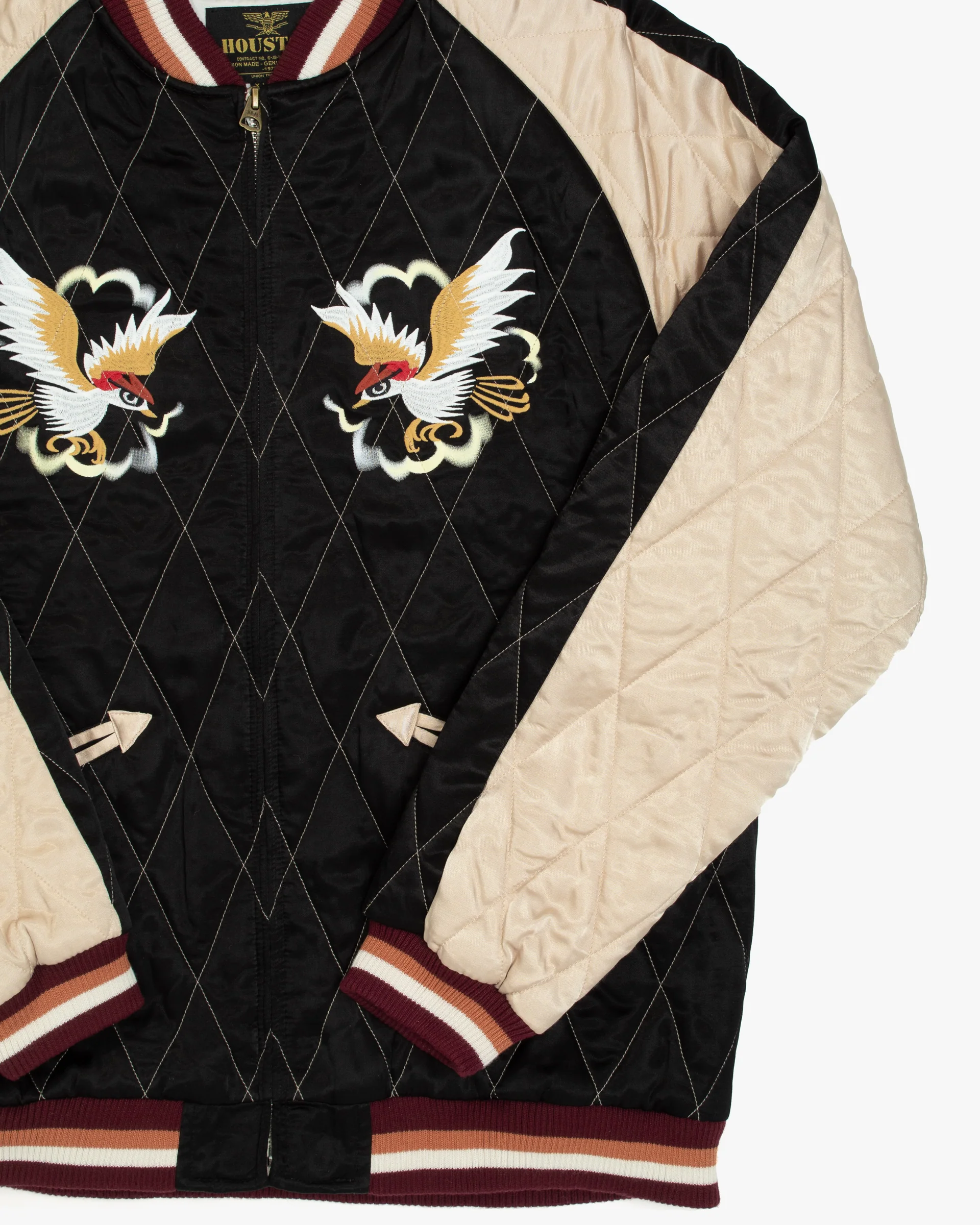 Japanese Repro Souvenir Jacket, L, Houston, Japan Prefecture Back Design - Image 4