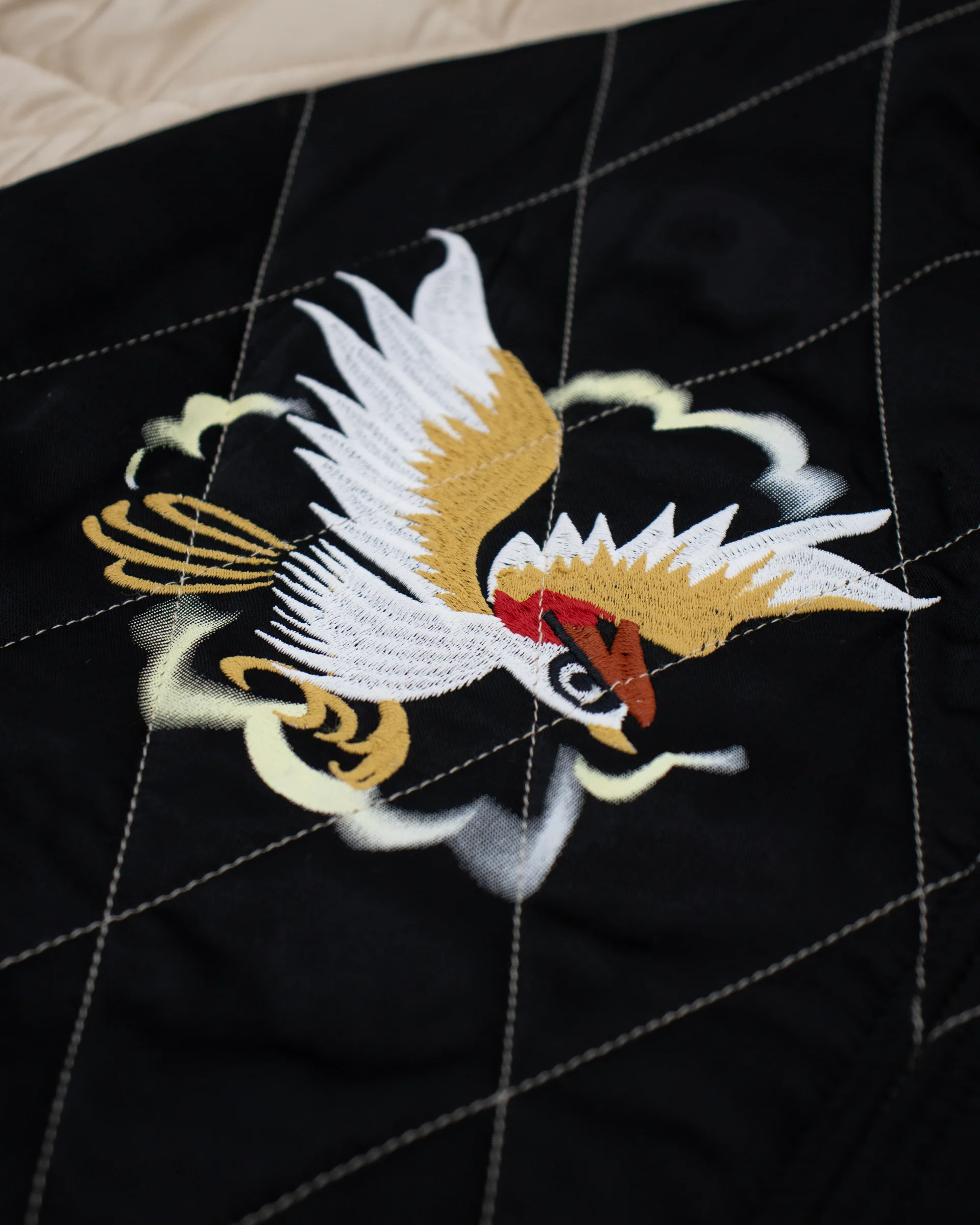 Japanese Repro Souvenir Jacket, L, Houston, Japan Prefecture Back Design - Image 7