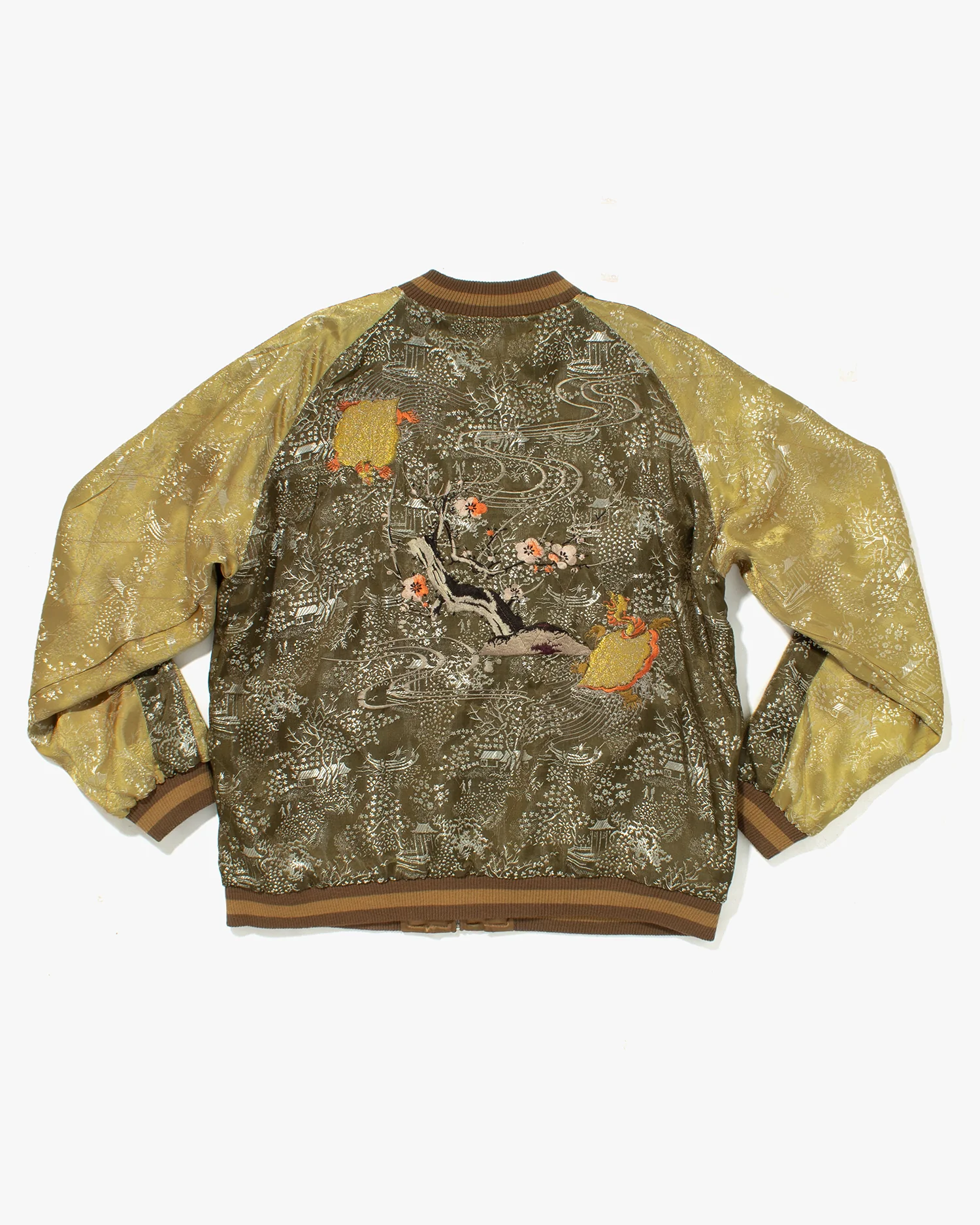Japanese Repro Souvenir Jacket, Reversible, Brown with Dragon - L - Image 19