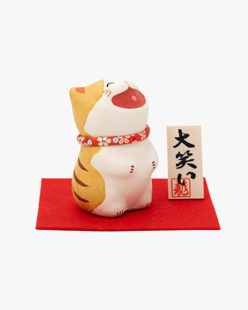 U Plus Inc, Japanese Washi Paper, Laughing Cat Ornament - Image 7