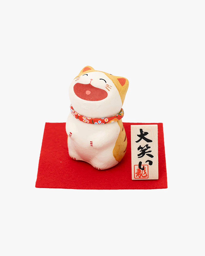 U Plus Inc, Japanese Washi Paper, Laughing Cat Ornament - Image 8