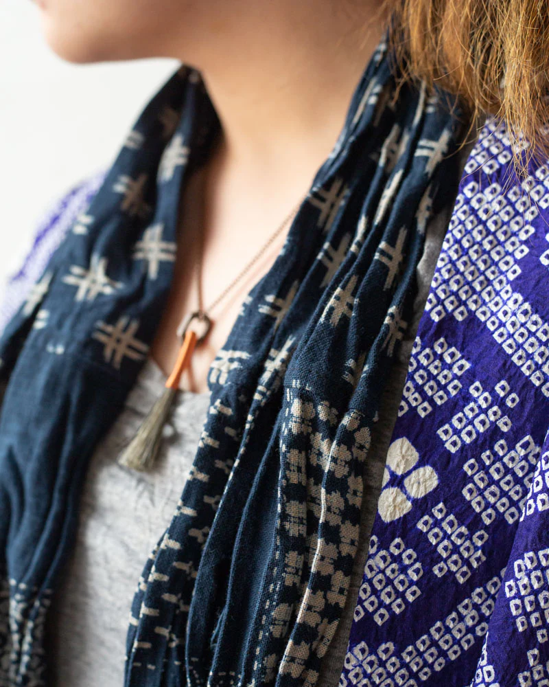 Kiriko Original Scarf, Kiji, Igeta and Multi Patchwork