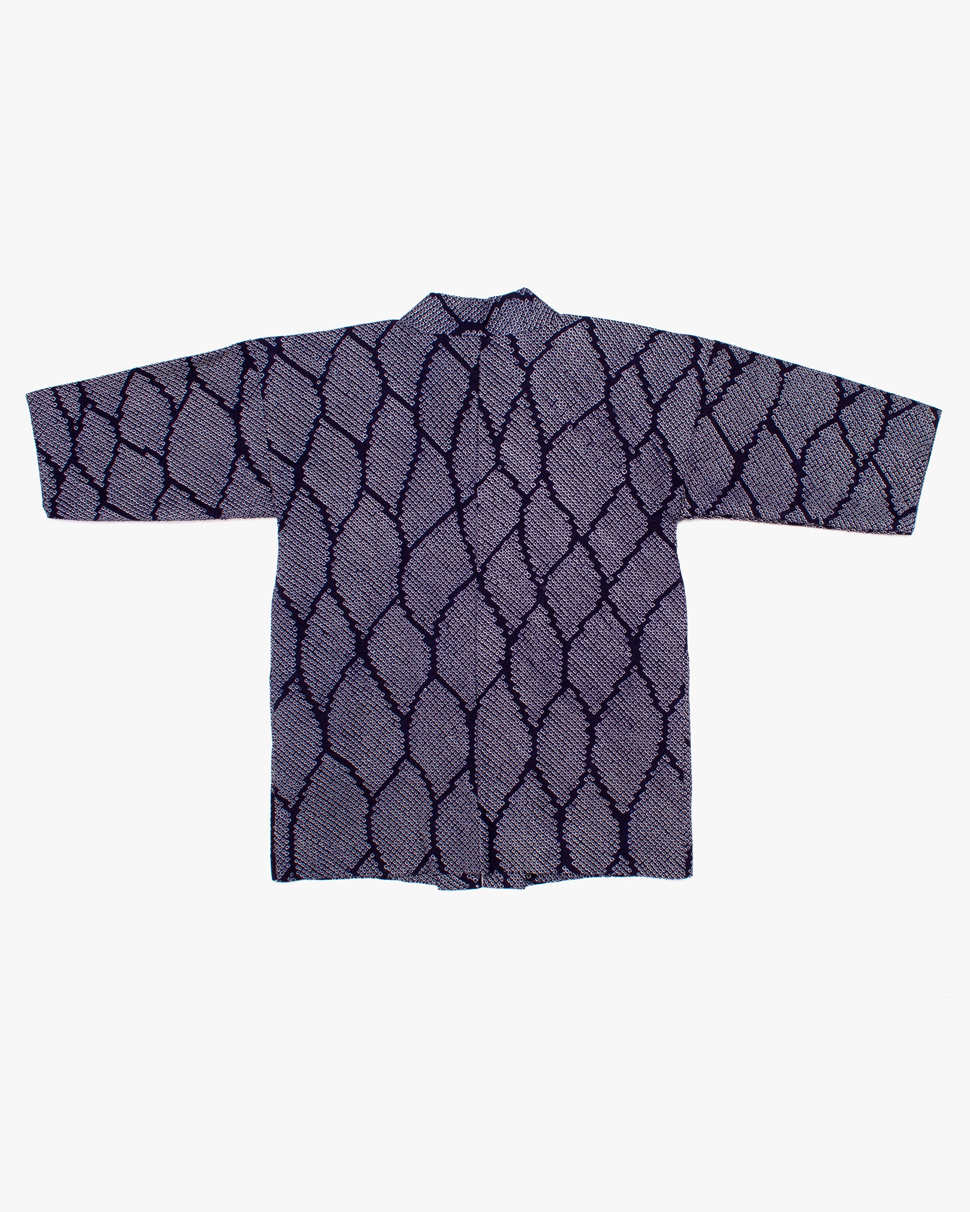 Kiriko Custom, Altered Haori Jacket, Full Shibori, Ami - Image 4
