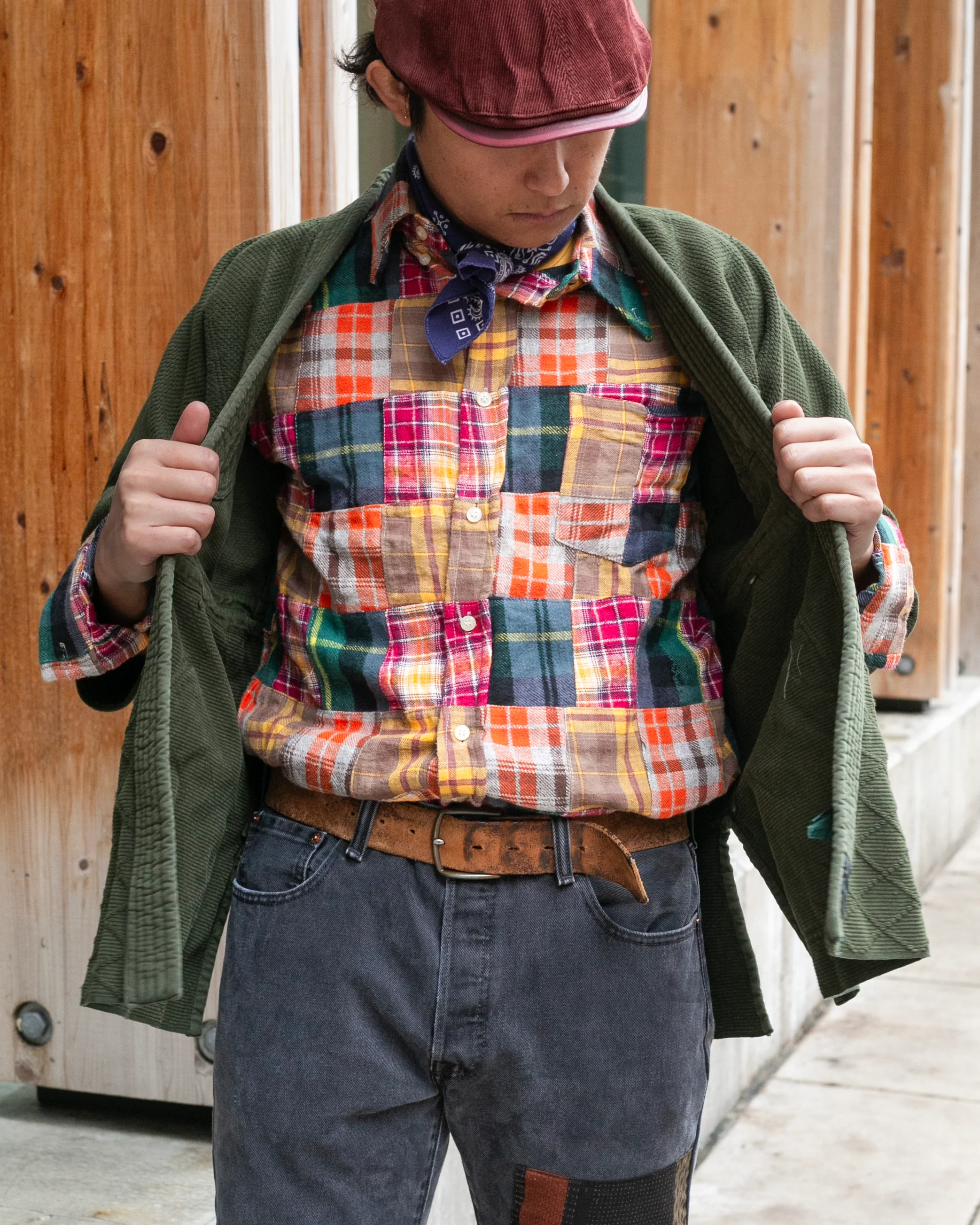Kiriko Custom Dyed Kendogi Jacket with Pockets, Aimirucha, Style A - Image 5