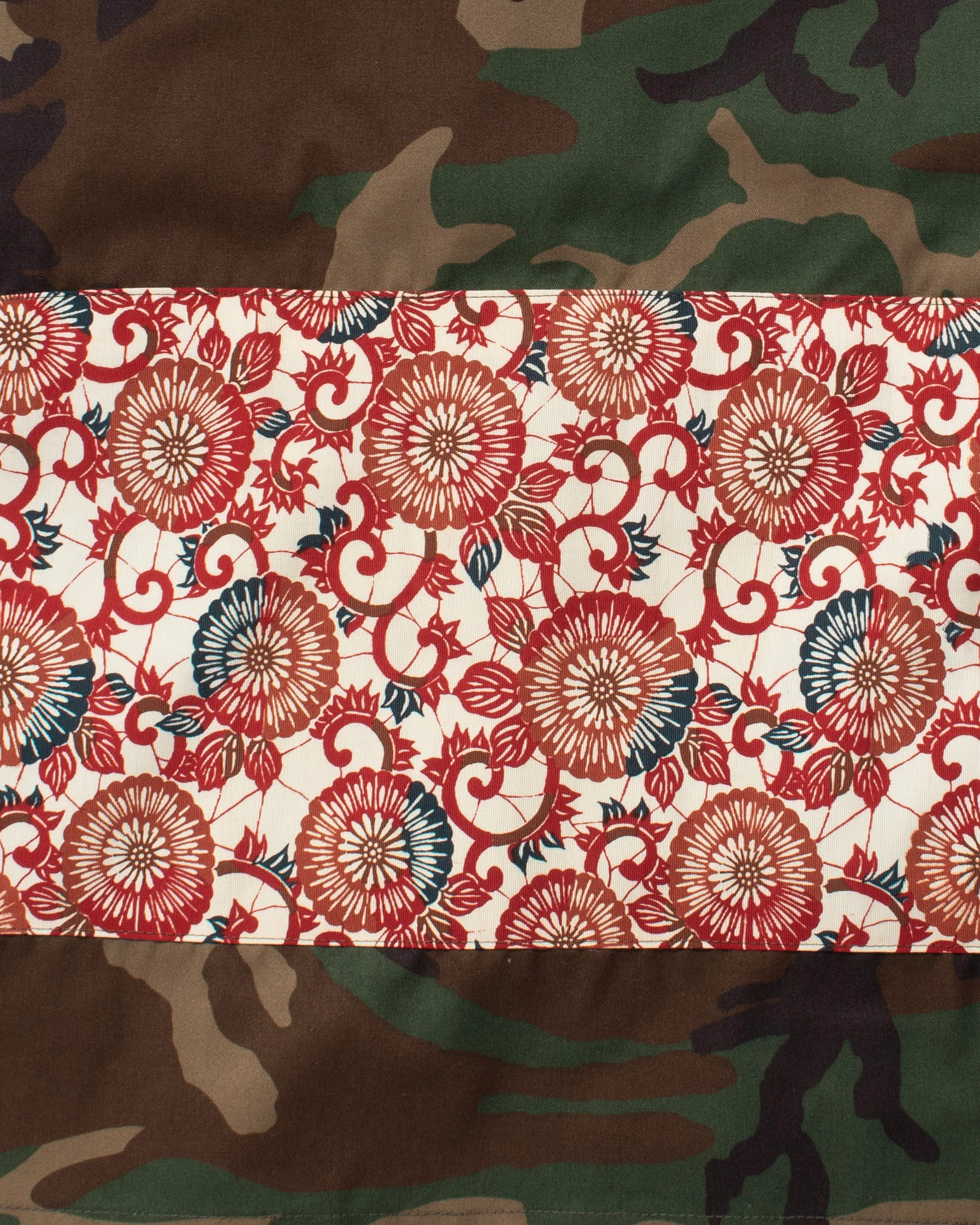 Kiriko Custom Military Jacket, Camo Patched, Kiku-Karakusa - Image 10