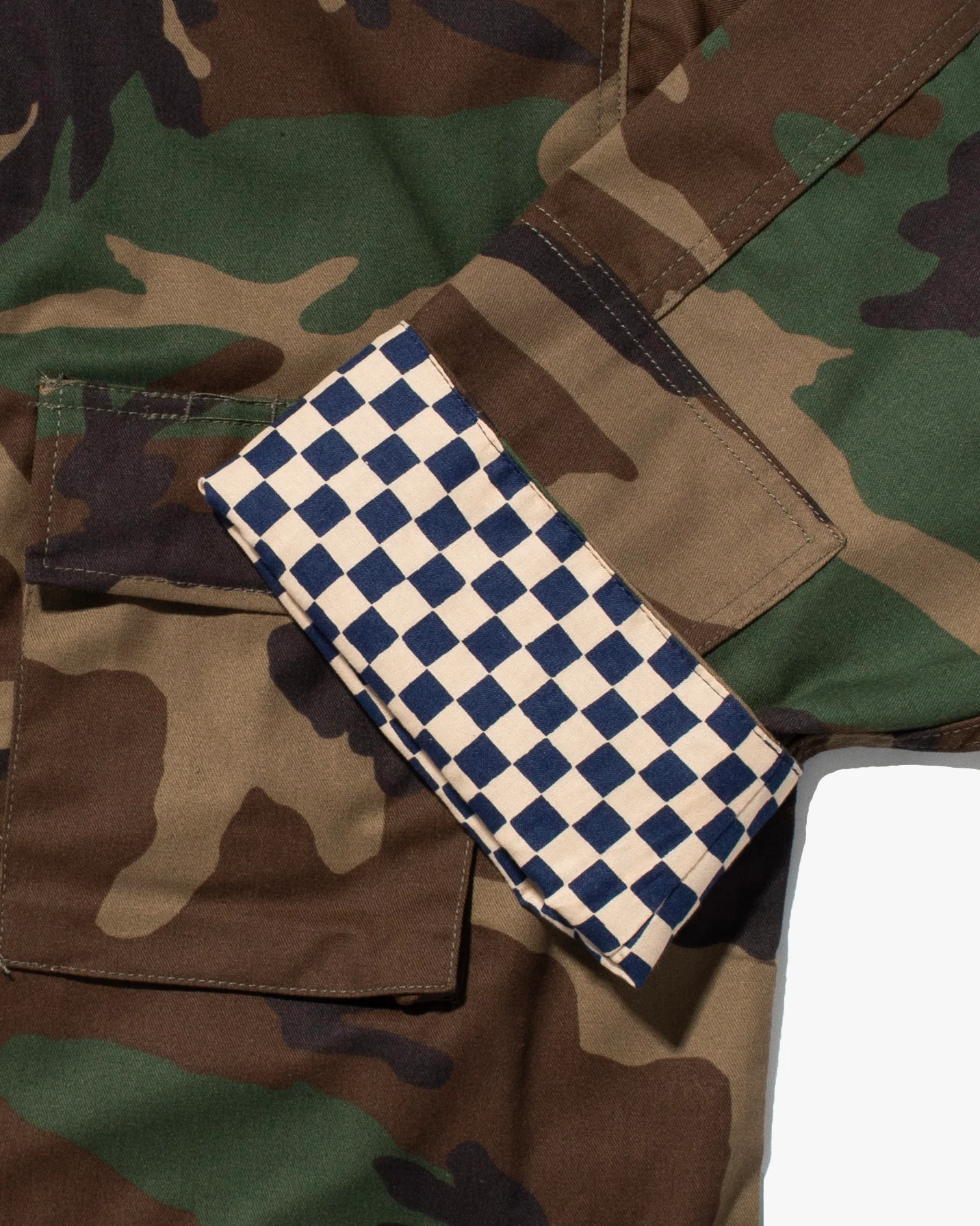 Kiriko Custom Military Jacket, Camo Patched, Kiku-Karakusa - Image 8