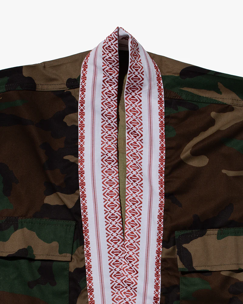 Kiriko Custom Military Jacket, Camo Patched, Pheasant - Image 8