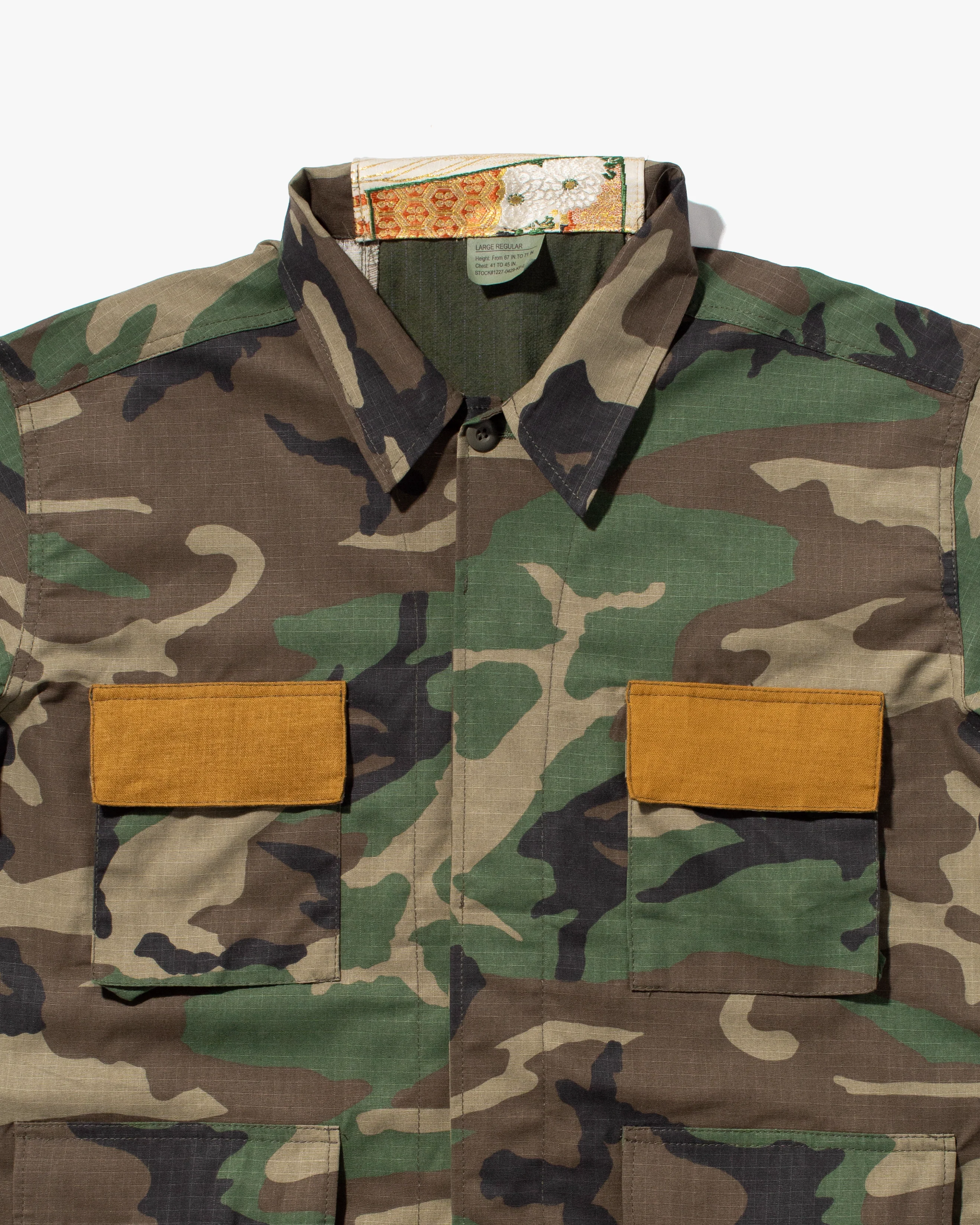 Kiriko Custom Military Jacket, Camo Patched, Yellow Pocket and Nami - Image 8