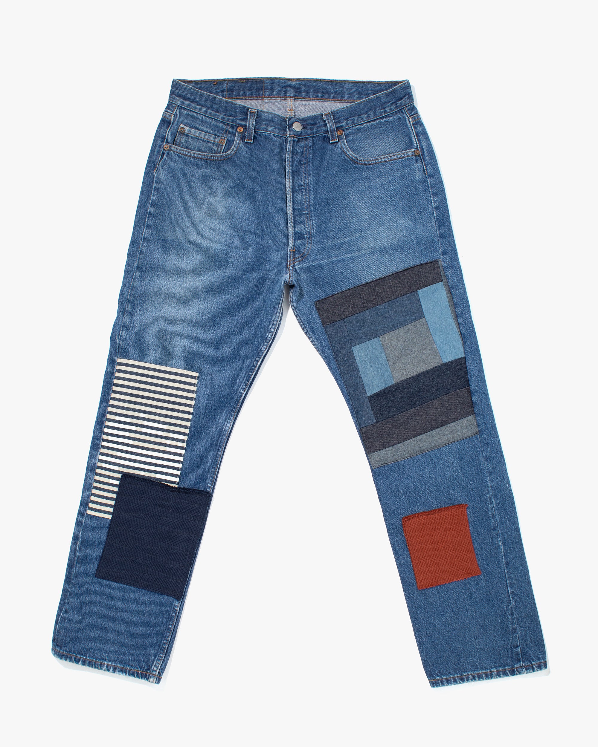 Kiriko Custom Patched Denim Jeans, 1 - Image 3