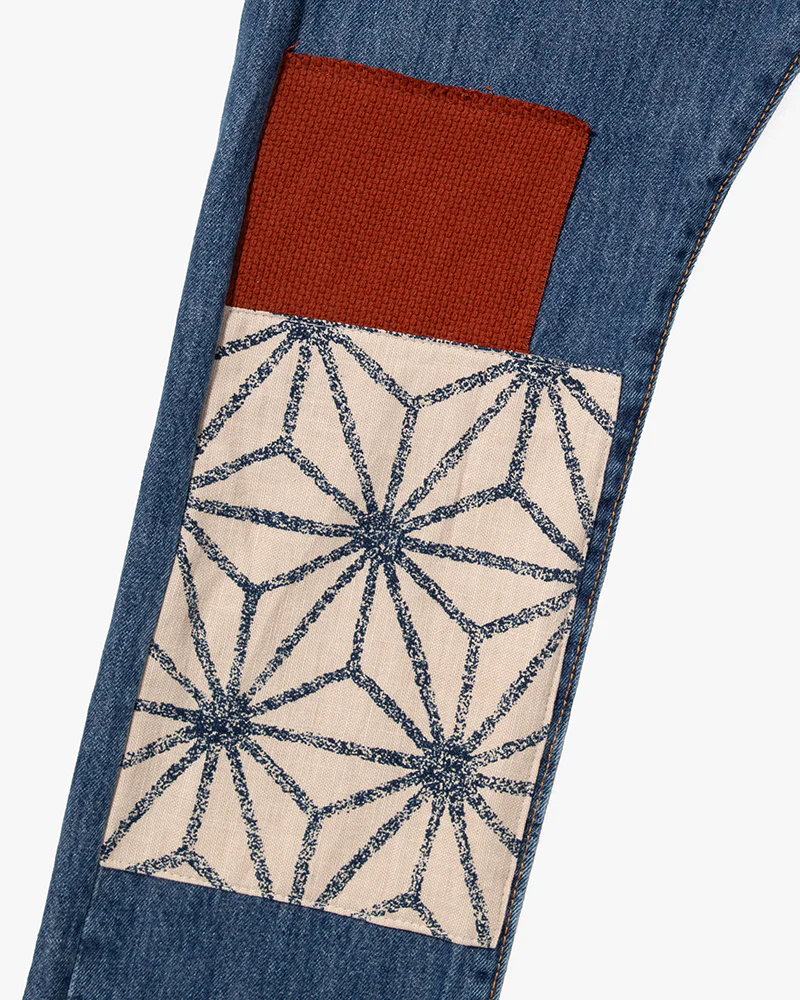 Kiriko Custom Patched Denim Jeans, Levi's Brand, 9 - Image 6