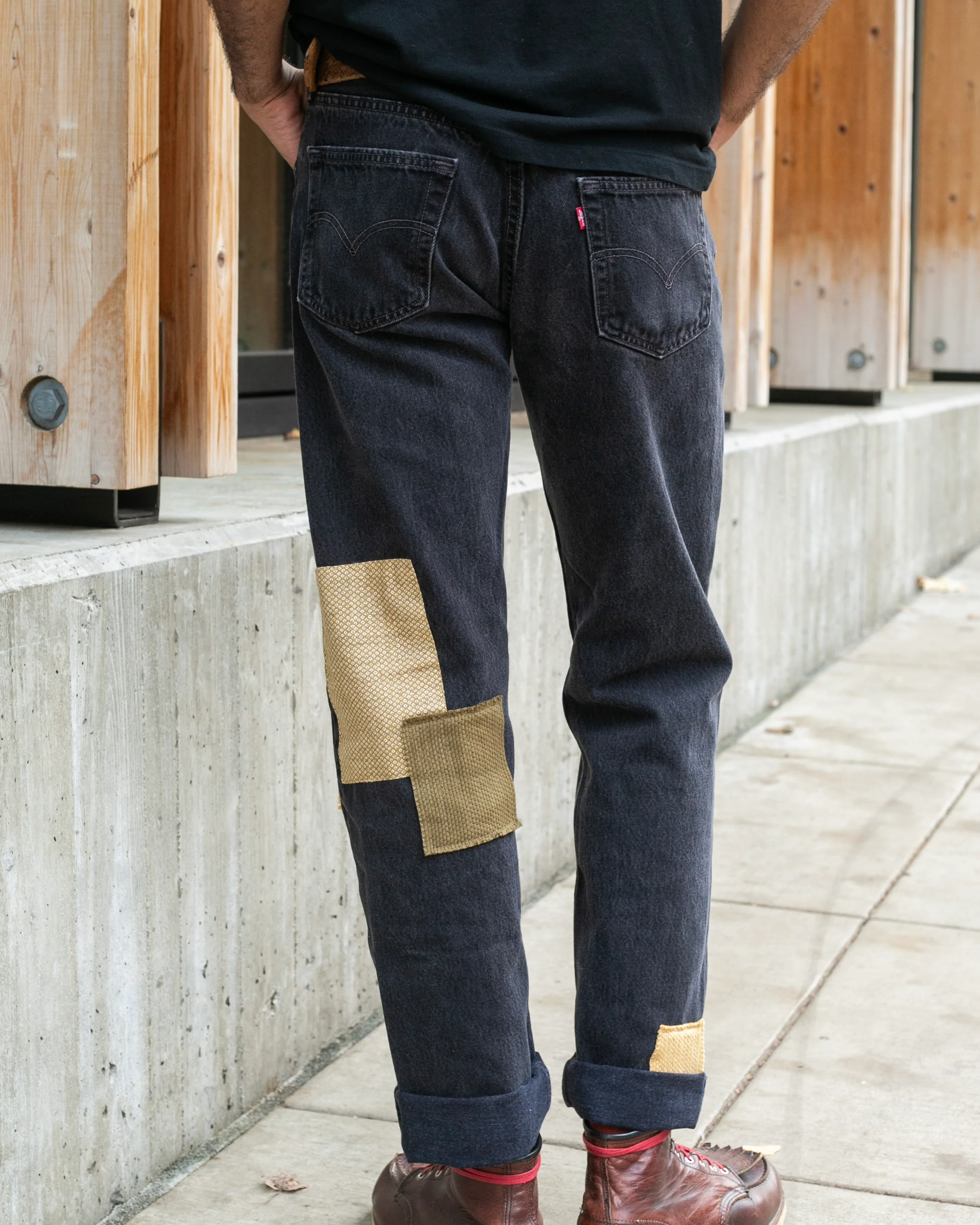 Kiriko Custom Patched Denim Jeans, Levi's Brand, 14 - Image 2