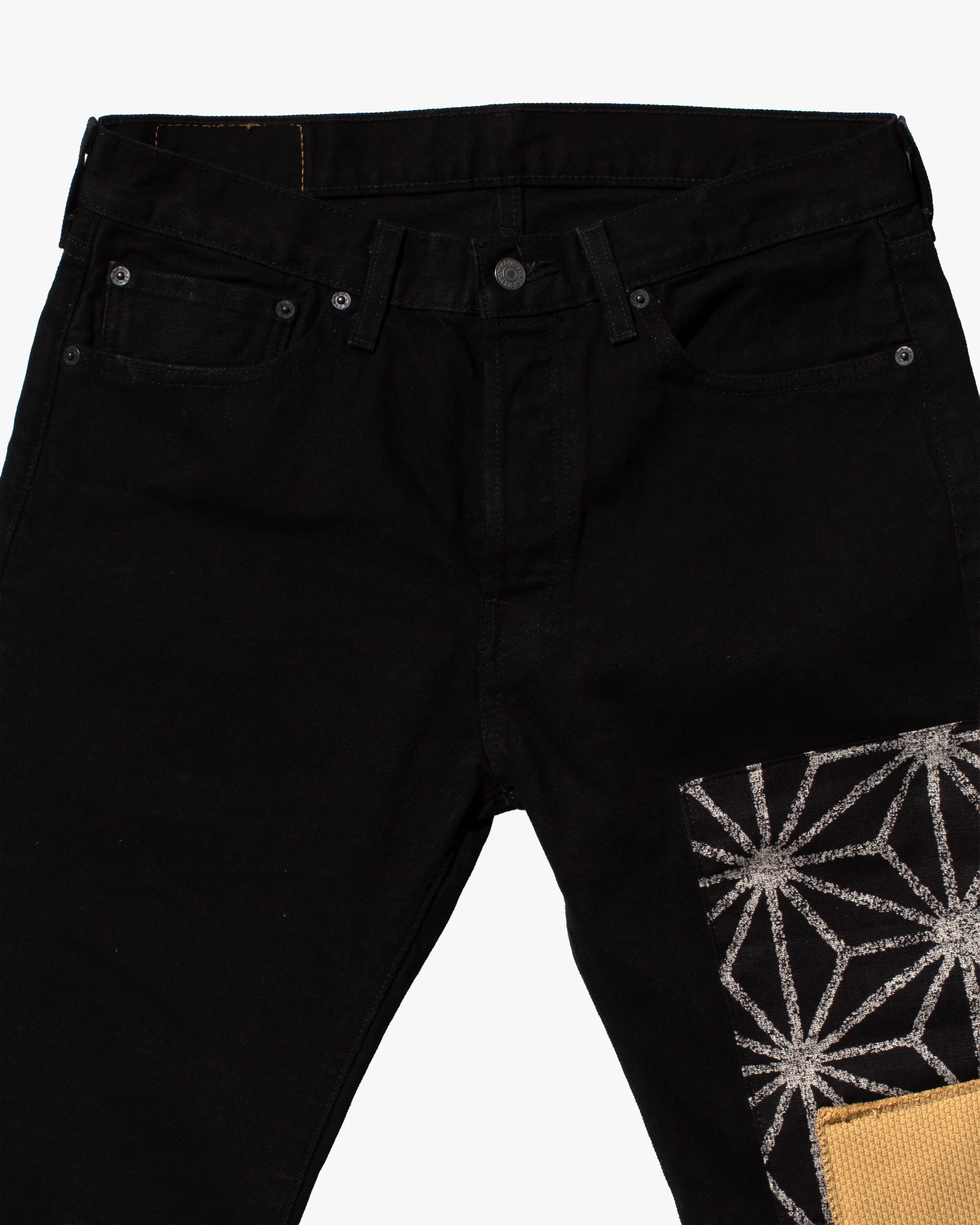 Kiriko Custom Patched Denim Jeans, Levi's Brand, 14 - Image 6