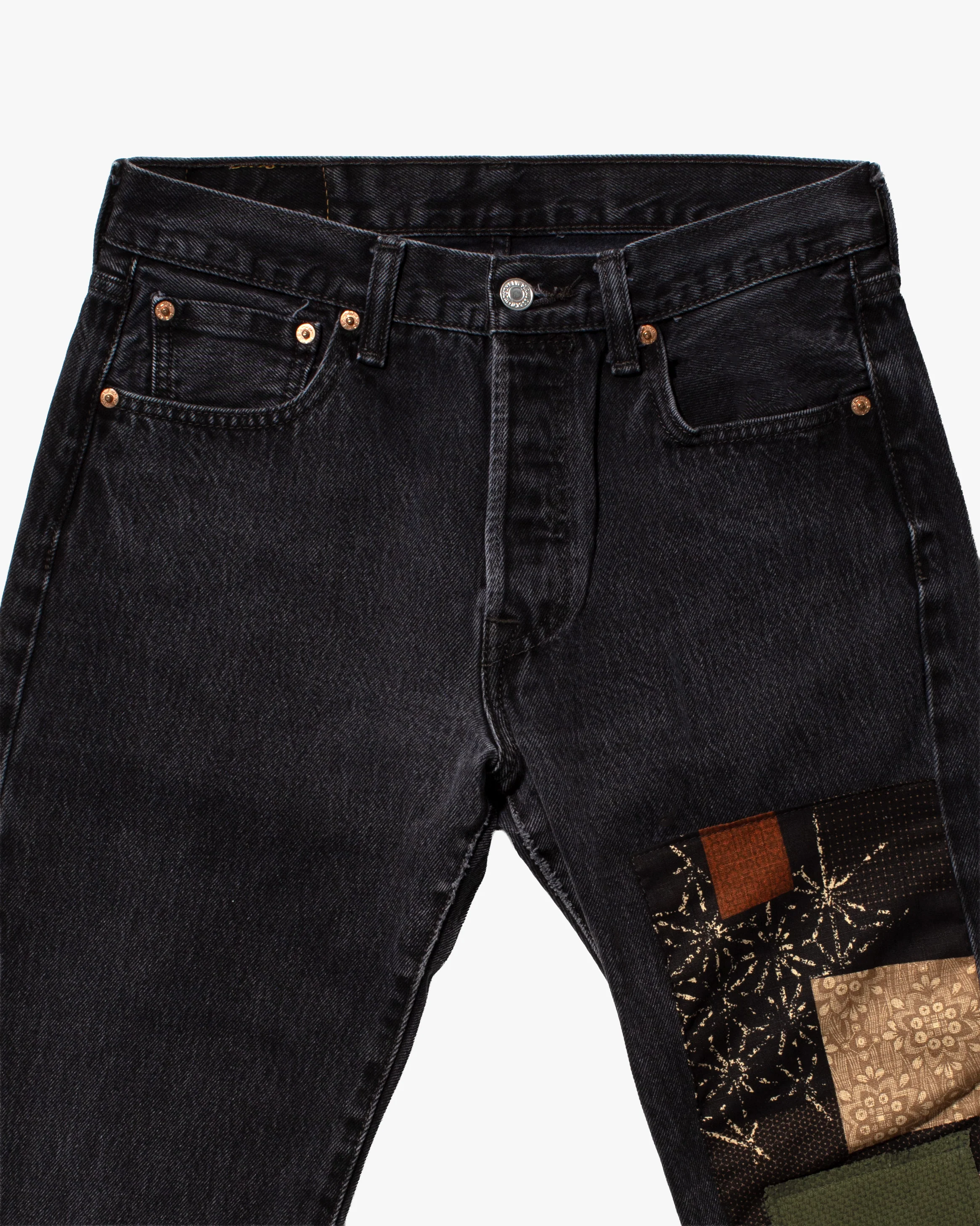 Kiriko Custom Patched Denim Jeans, Levi's Brand, 15 - Image 7
