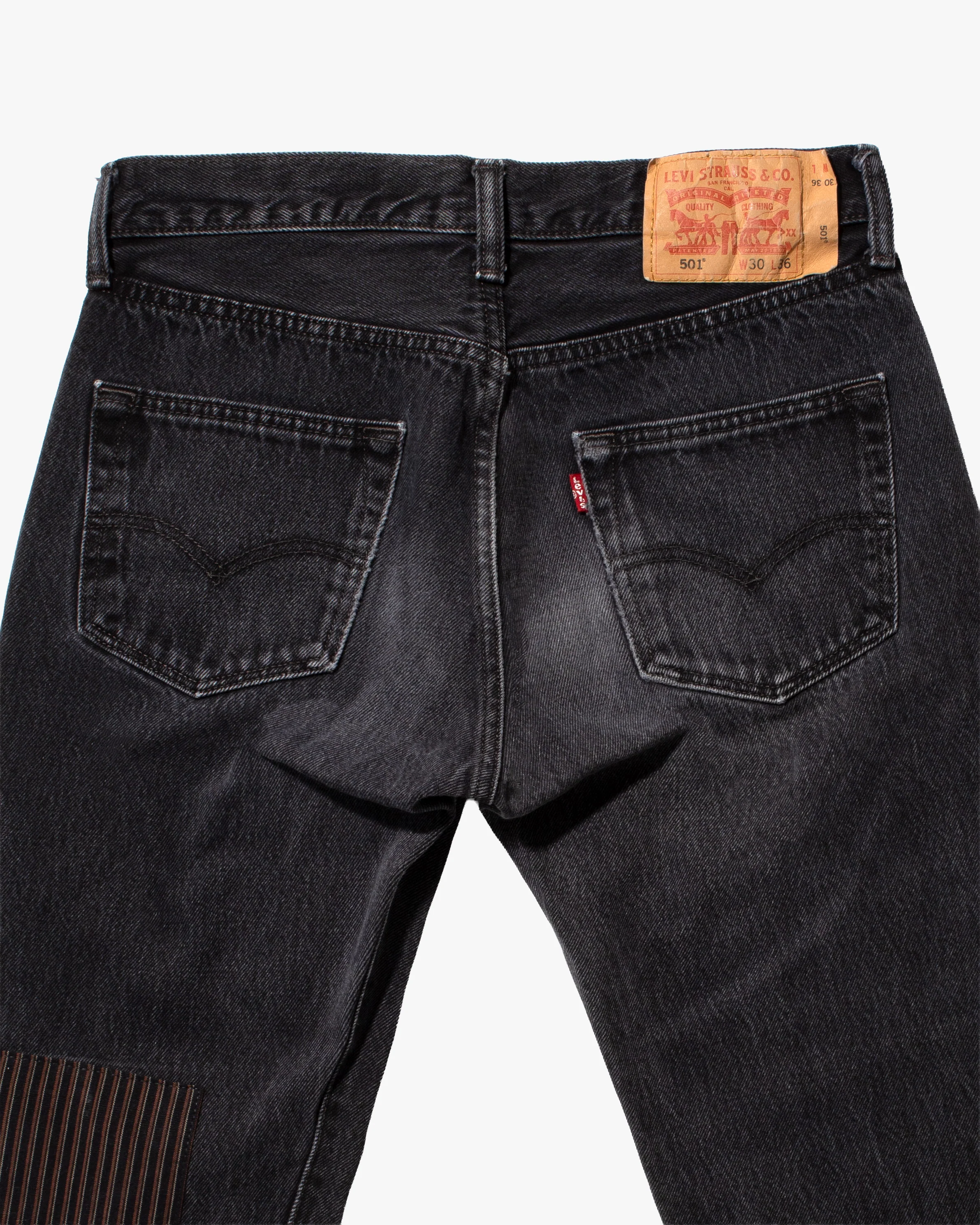 Kiriko Custom Patched Denim Jeans, Levi's Brand, 15 - Image 9