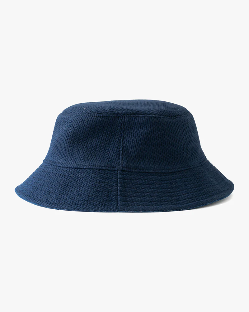Kiriko Original Bucket Hat, Reversible Navy Sashi-ori and Denim - Image 6