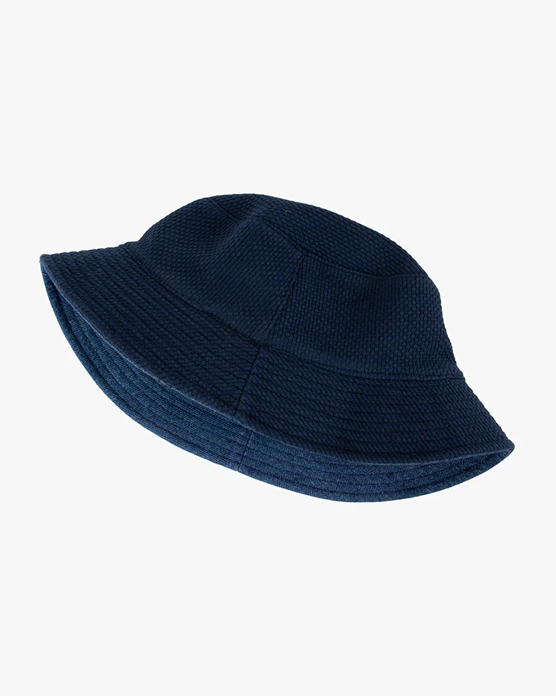 Kiriko Original Bucket Hat, Reversible Navy Sashi-ori and Denim - Image 8
