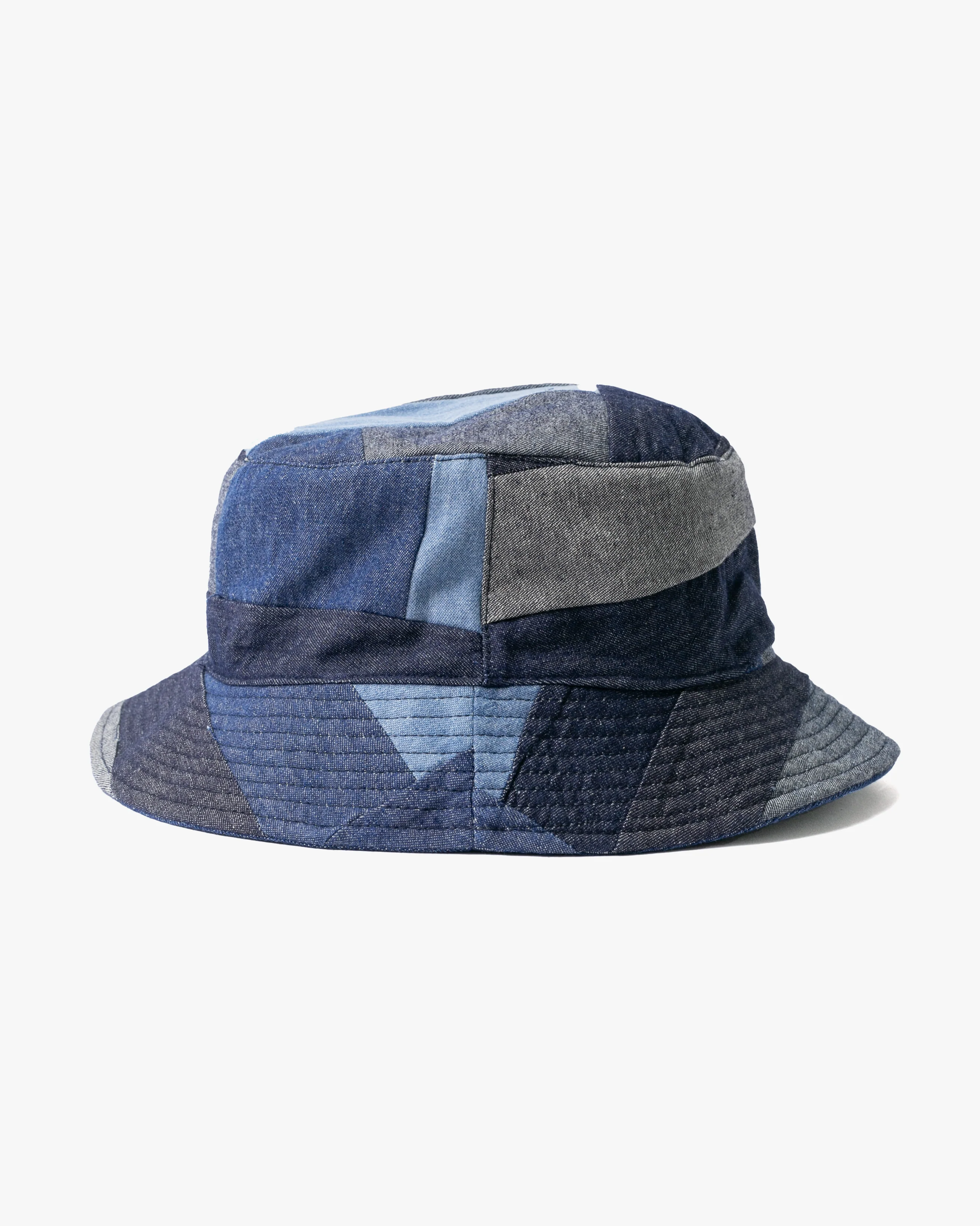 Kiriko Original Bucket Hat, Reversible, Patched Dark Denim - Image 10