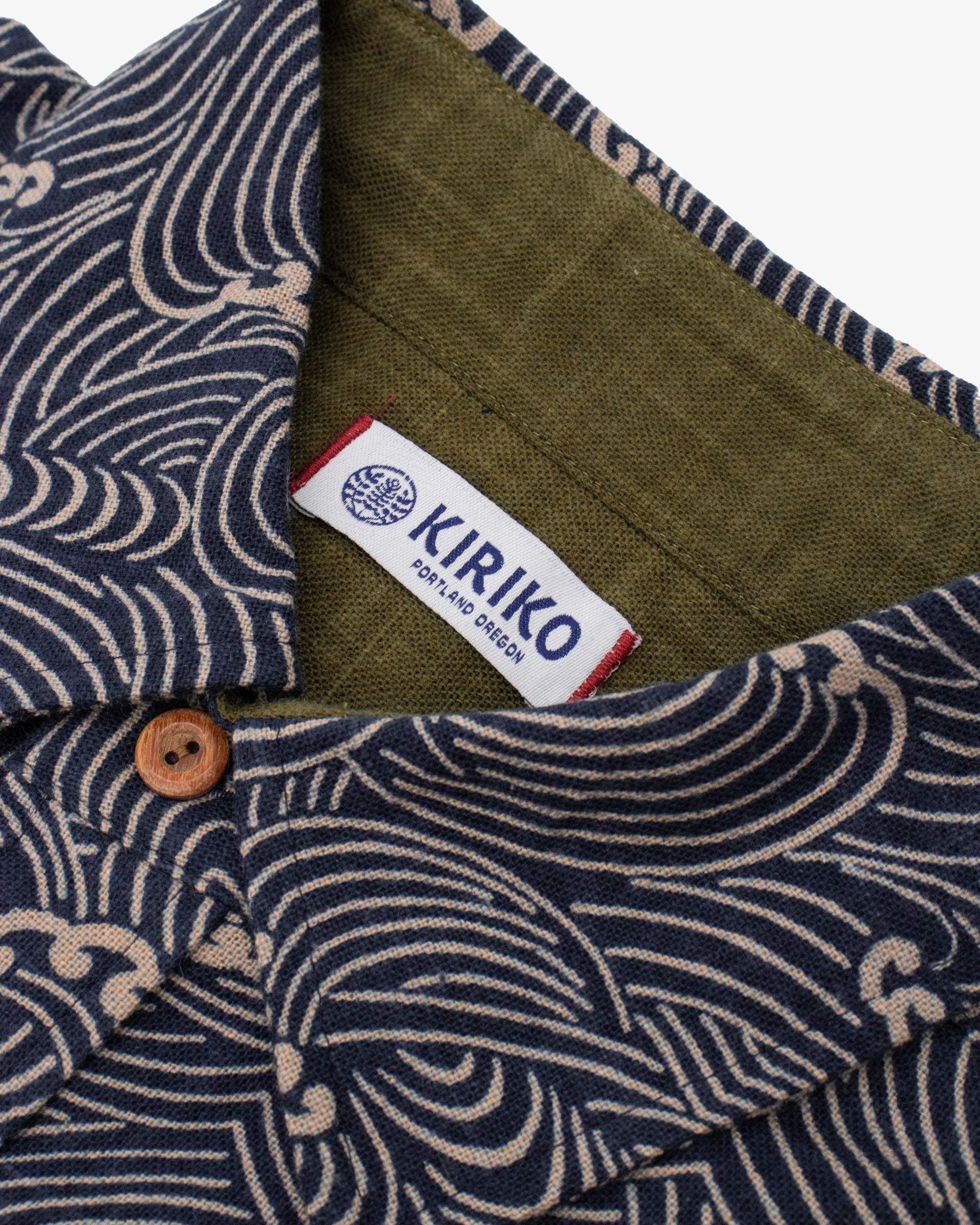 Kiriko Original Button-Up Shirt, Long Sleeve, Indigo Nami - Image 10