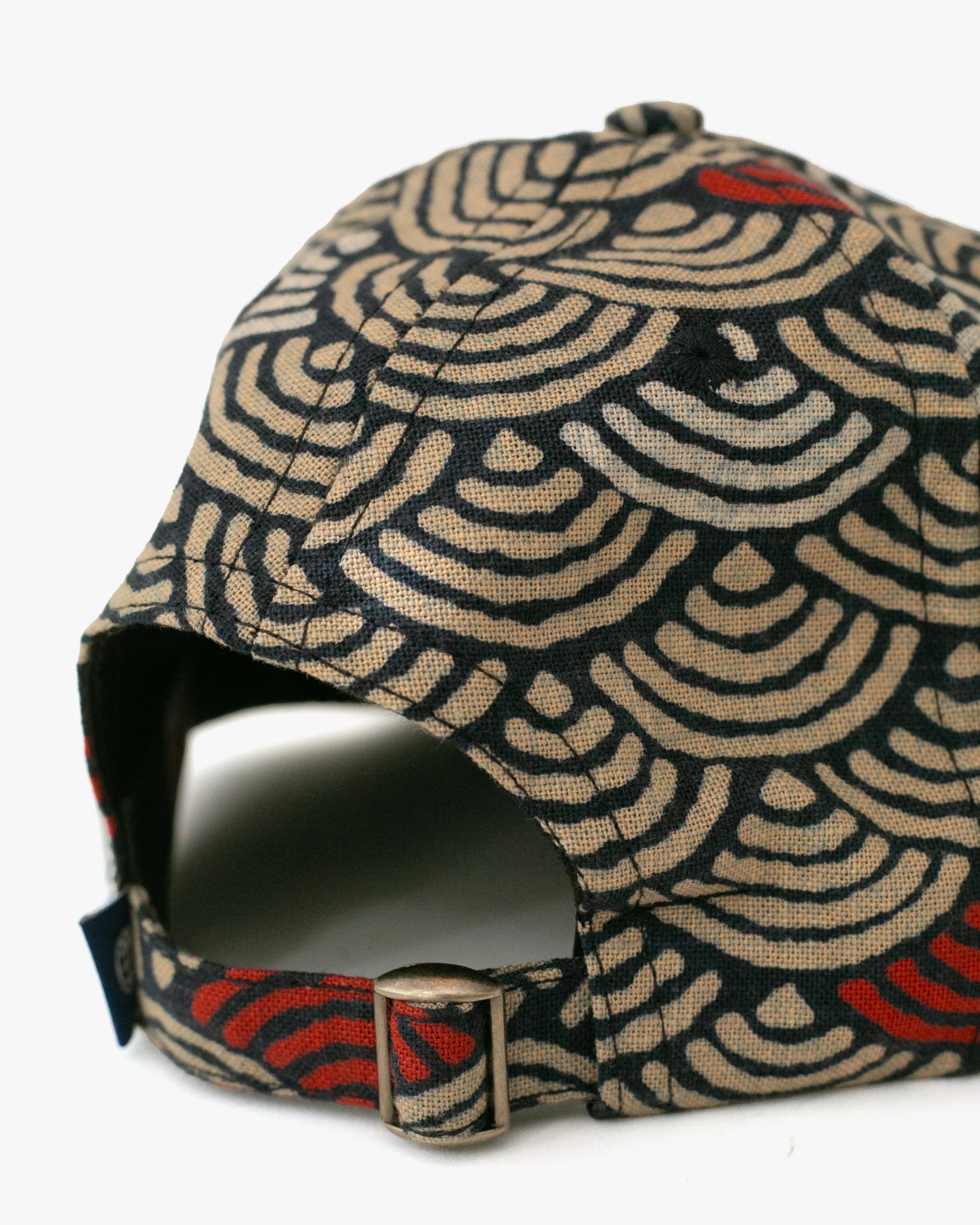 Kiriko Original Cap, 6-Panel Indigo Seigaiha with Solid Indigo Underbill - Image 5