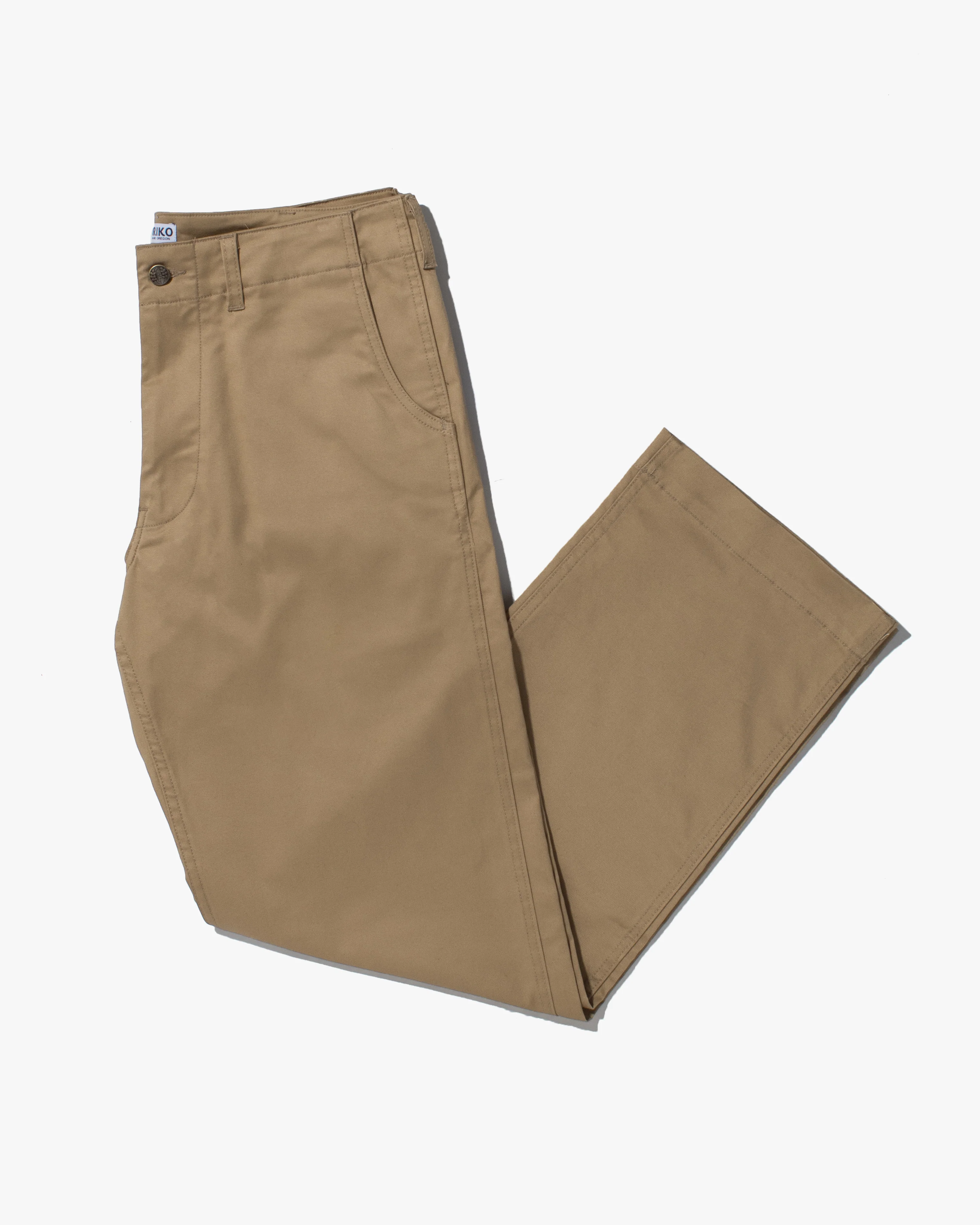 Kiriko Original Officer Trousers, 7.5 oz. Stretch Twill Chino - Khaki - Image 11