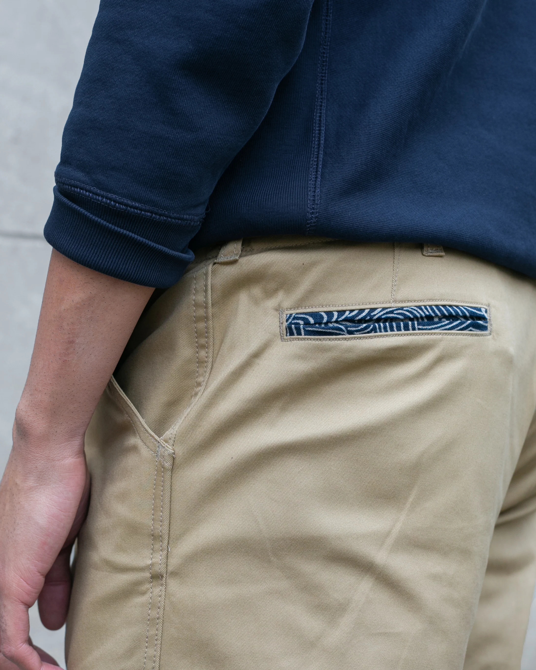 Kiriko Original Officer Trousers, 7.5 oz. Stretch Twill Chino - Khaki - Image 3