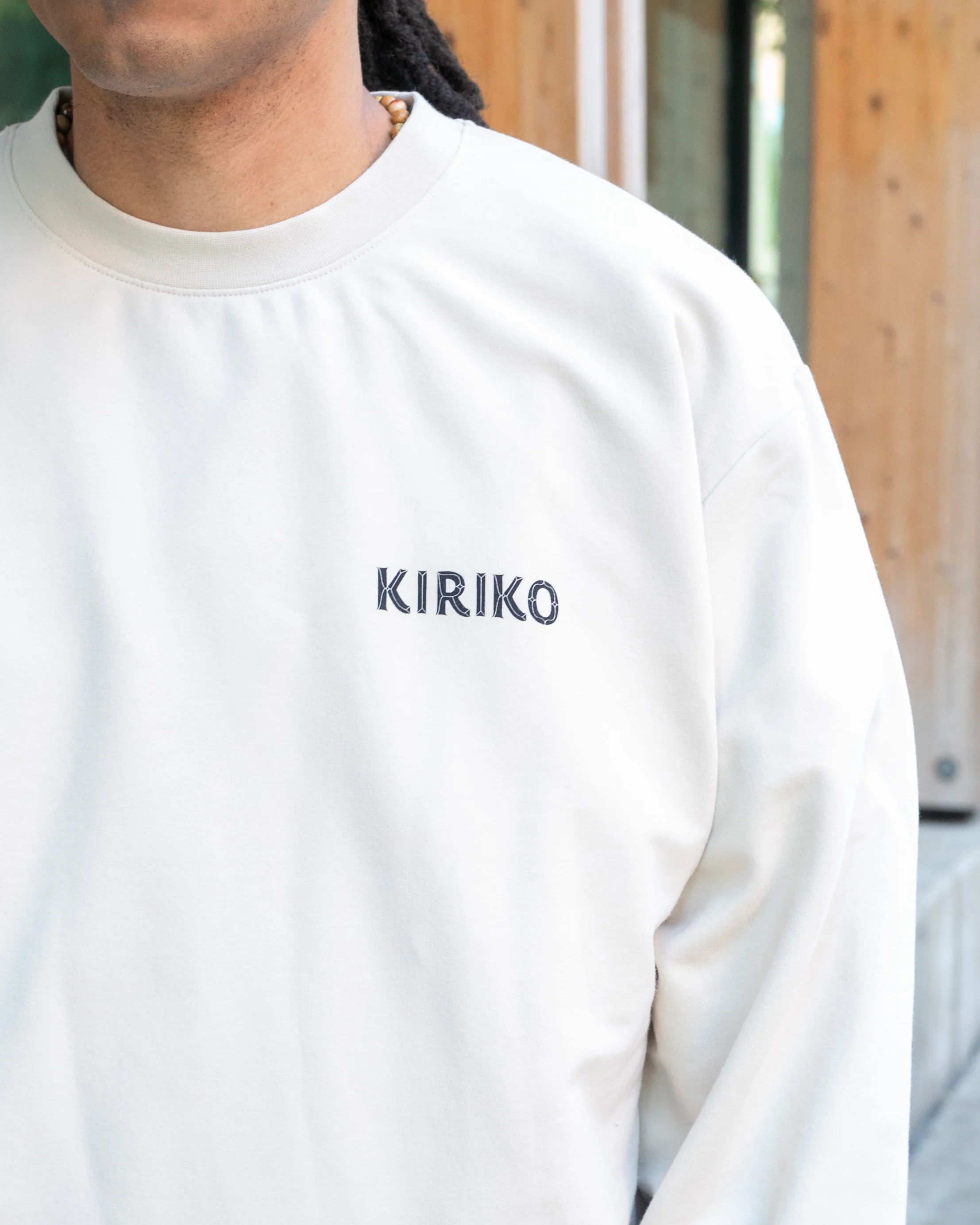 Kiriko Original Crewneck, Printed Koi-Dragon, Cream - Image 5