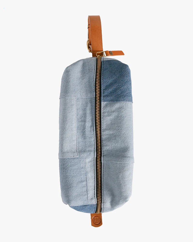 Kiriko Original Dopp Kit, Patched Denim Light Wash - Image 4