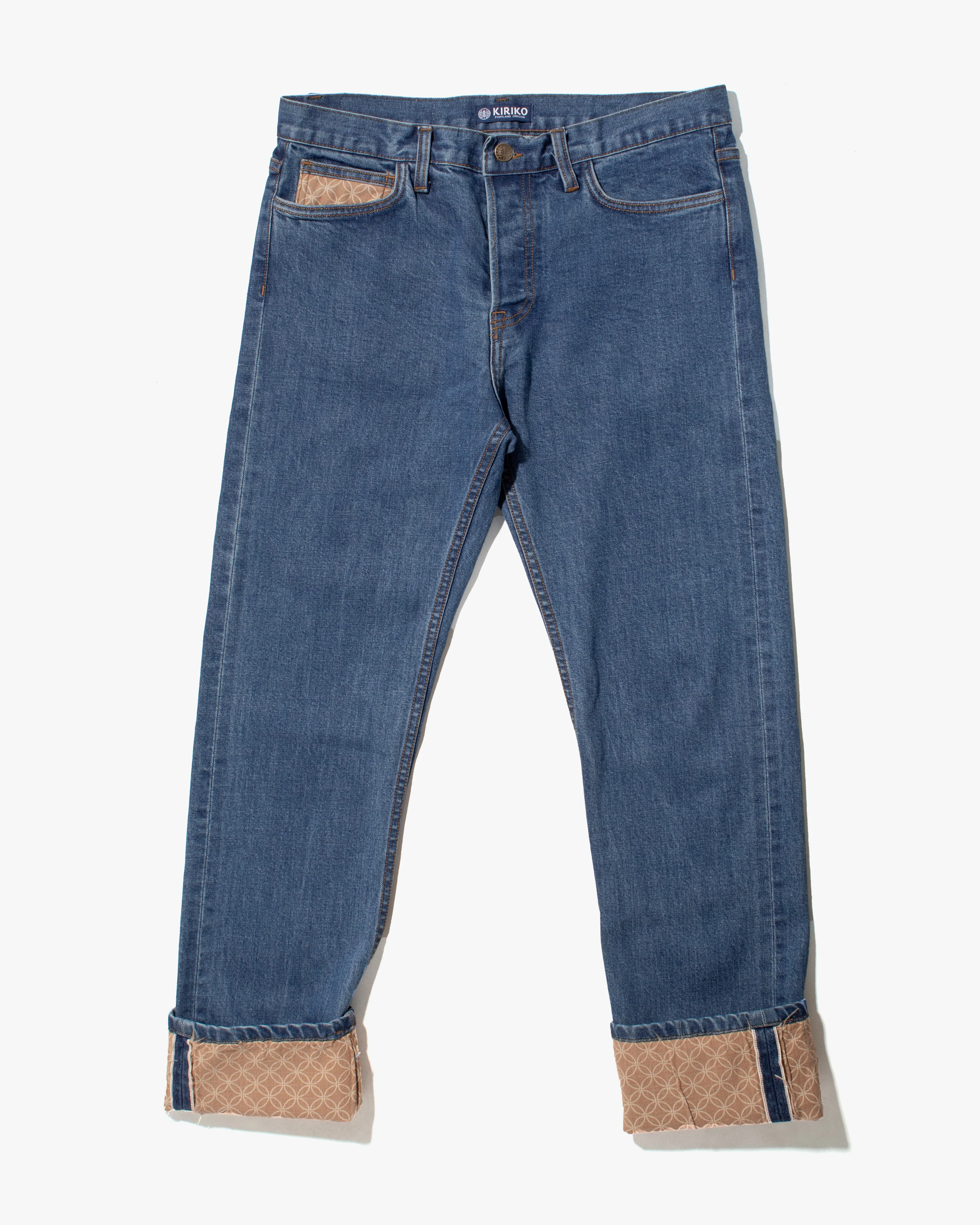 Kiriko Original Denim Jeans, US Made 12.5 oz. Premium Selvedge, Bleach Wash, Shippou - Image 5