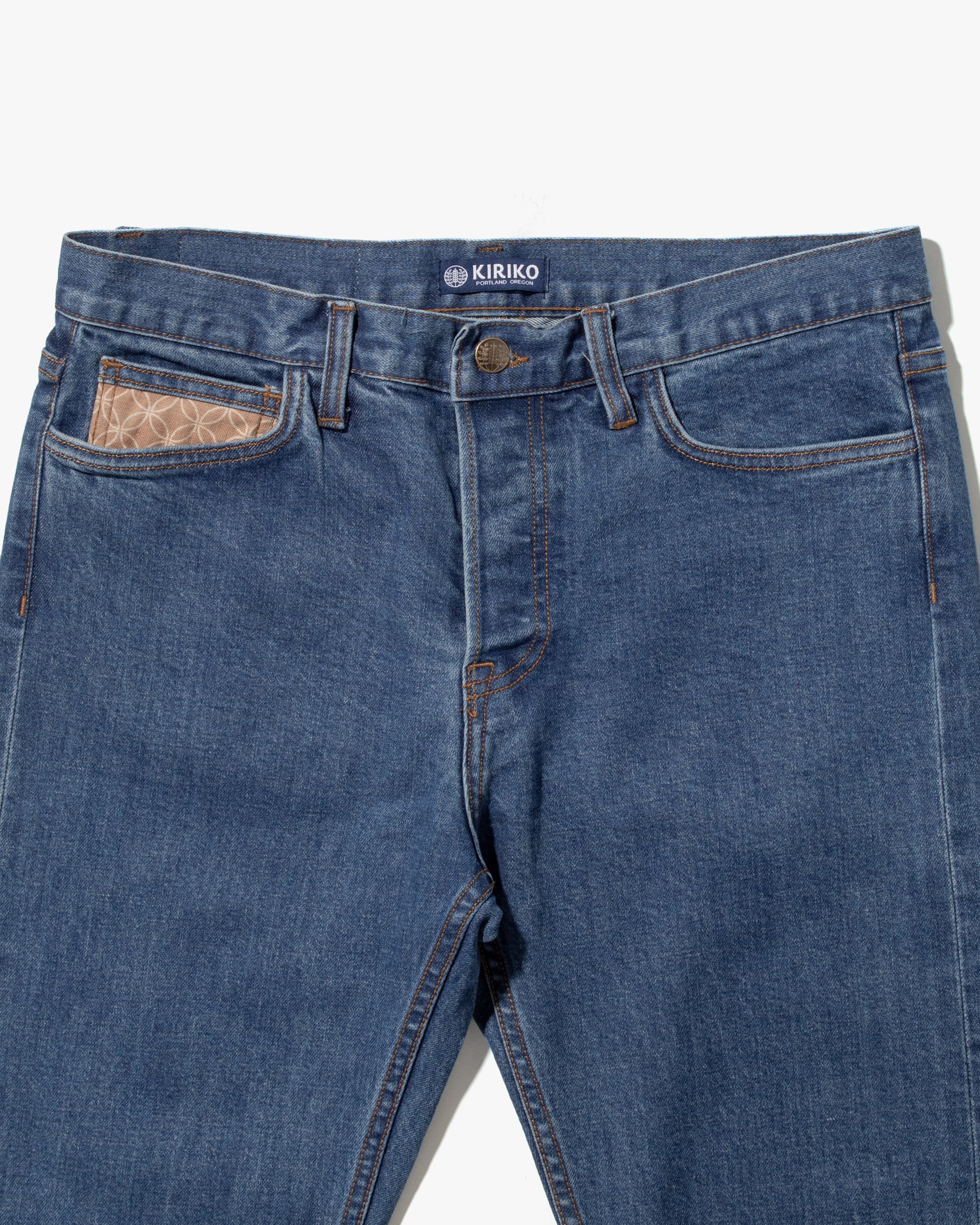 Kiriko Original Denim Jeans, US Made 12.5 oz. Premium Selvedge, Bleach Wash, Shippou - Image 8