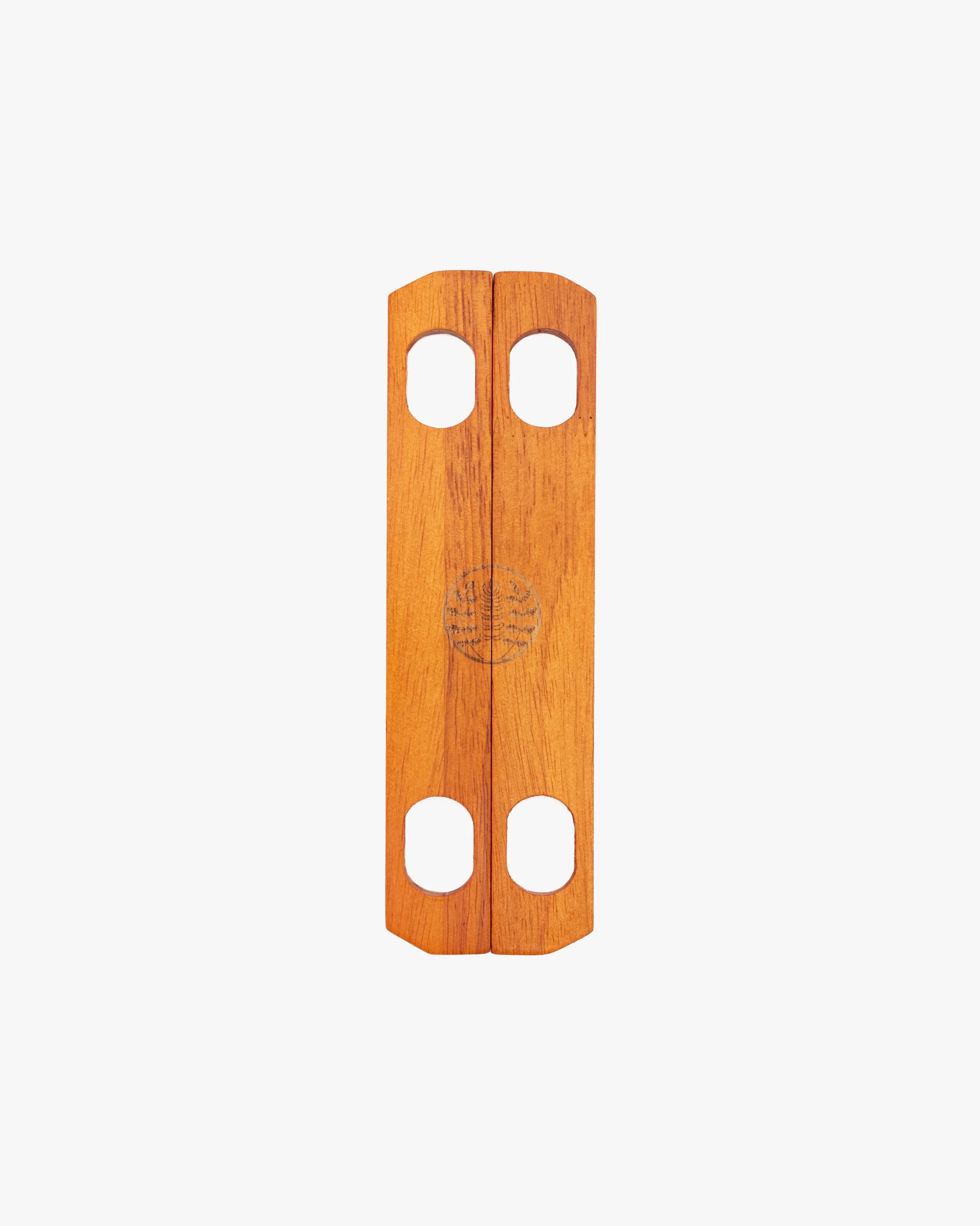 Kiriko Original Furoshiki Wooden Clasp, Tan Finish, Oak Wood