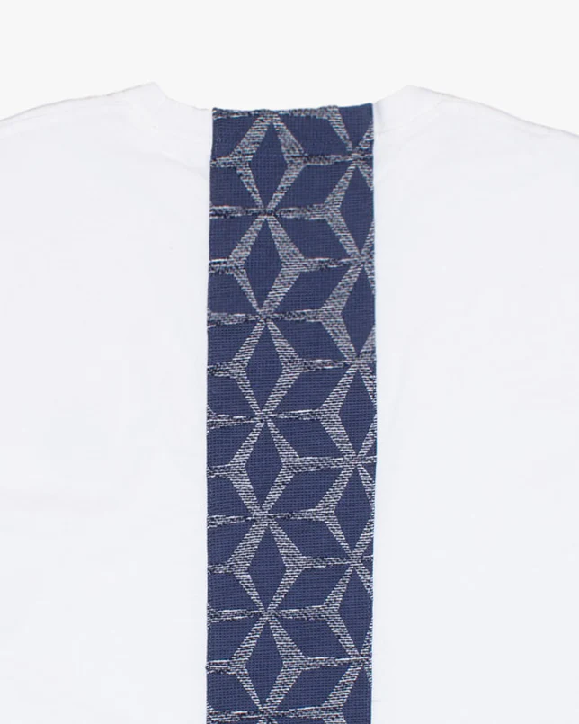 Kiriko Original Tee, 8 oz Cotton, White with Jacquard Asanoha - Image 4